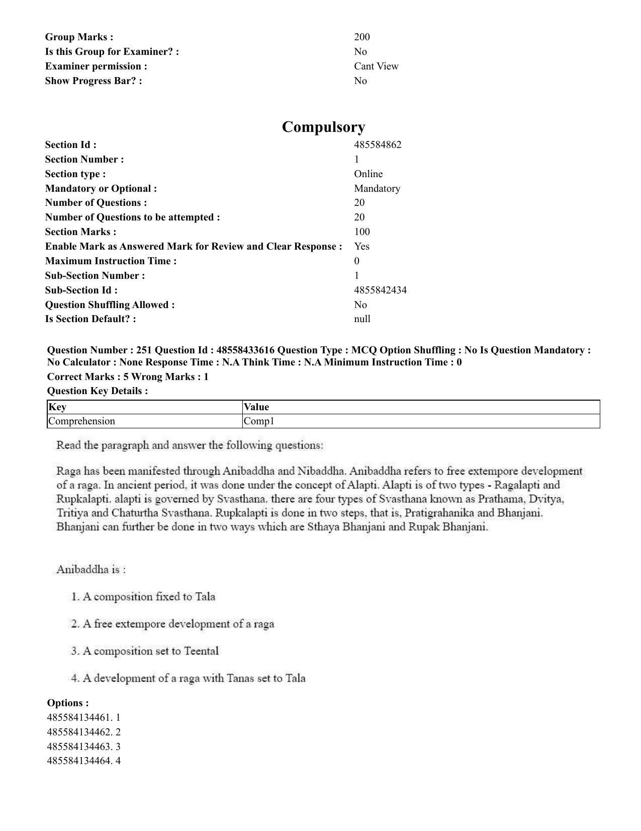 CUET 2023 English Tamil Shift 1 Question Papers - 18 June 2023 - Page 222