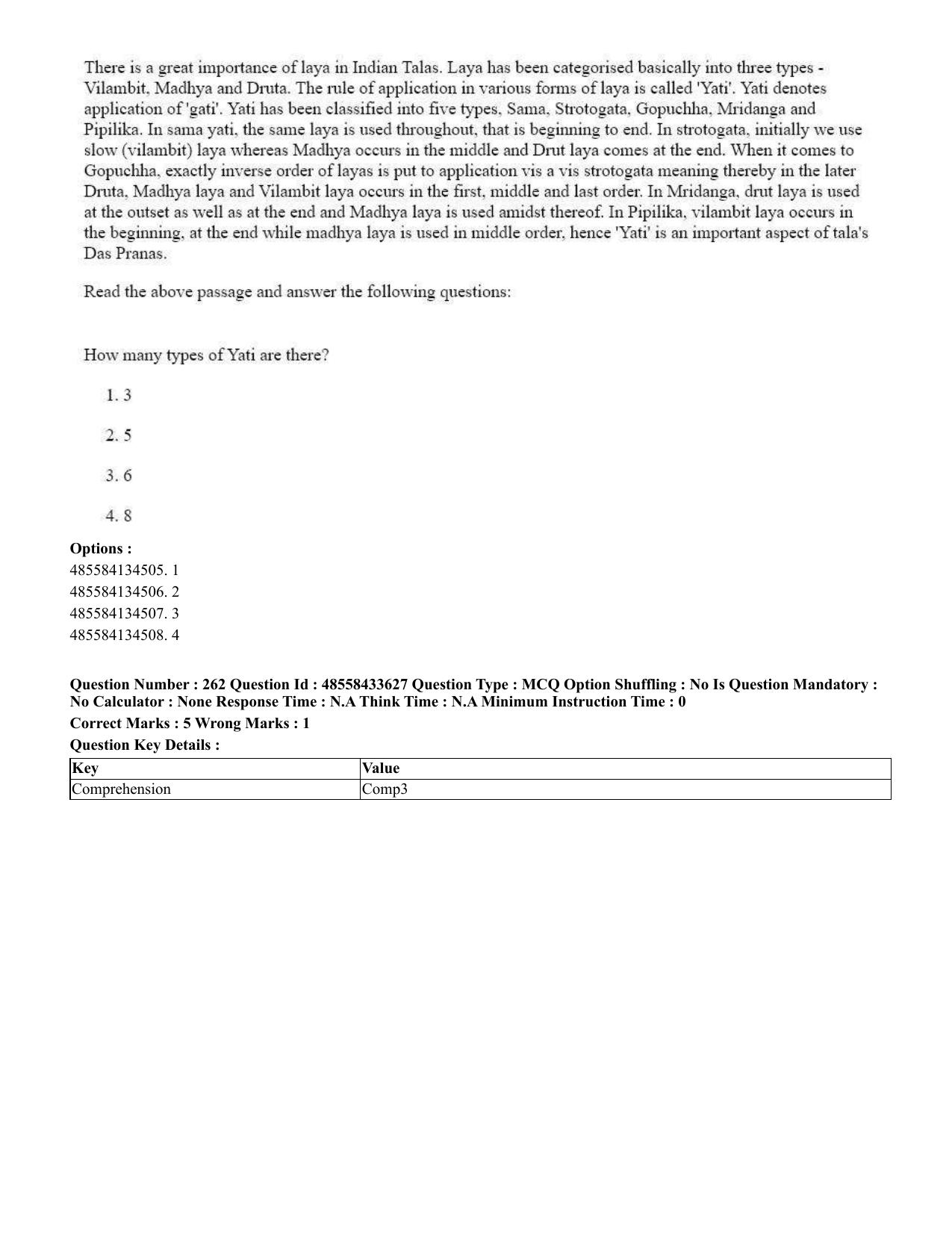CUET 2023 English Tamil Shift 1 Question Papers - 18 June 2023 - Page 239