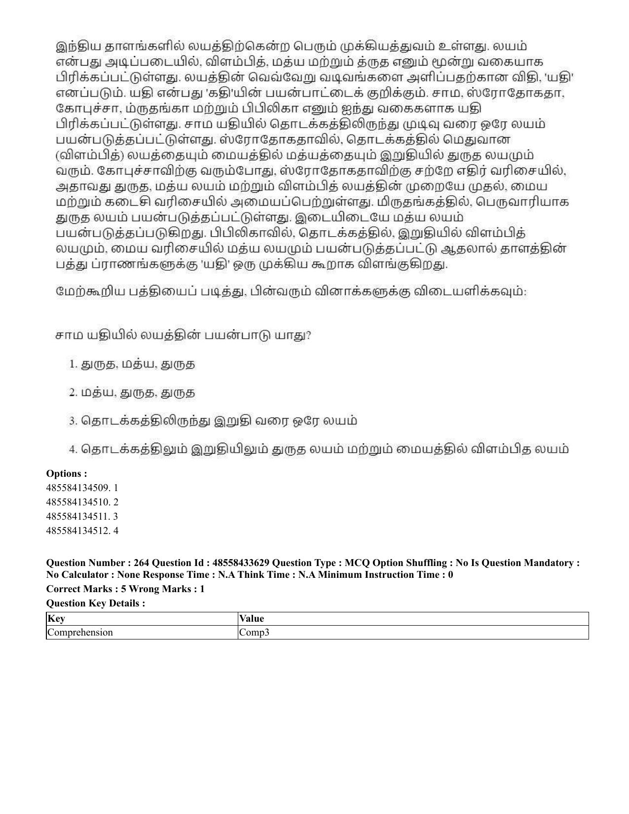 CUET 2023 English Tamil Shift 1 Question Papers - 18 June 2023 - Page 242