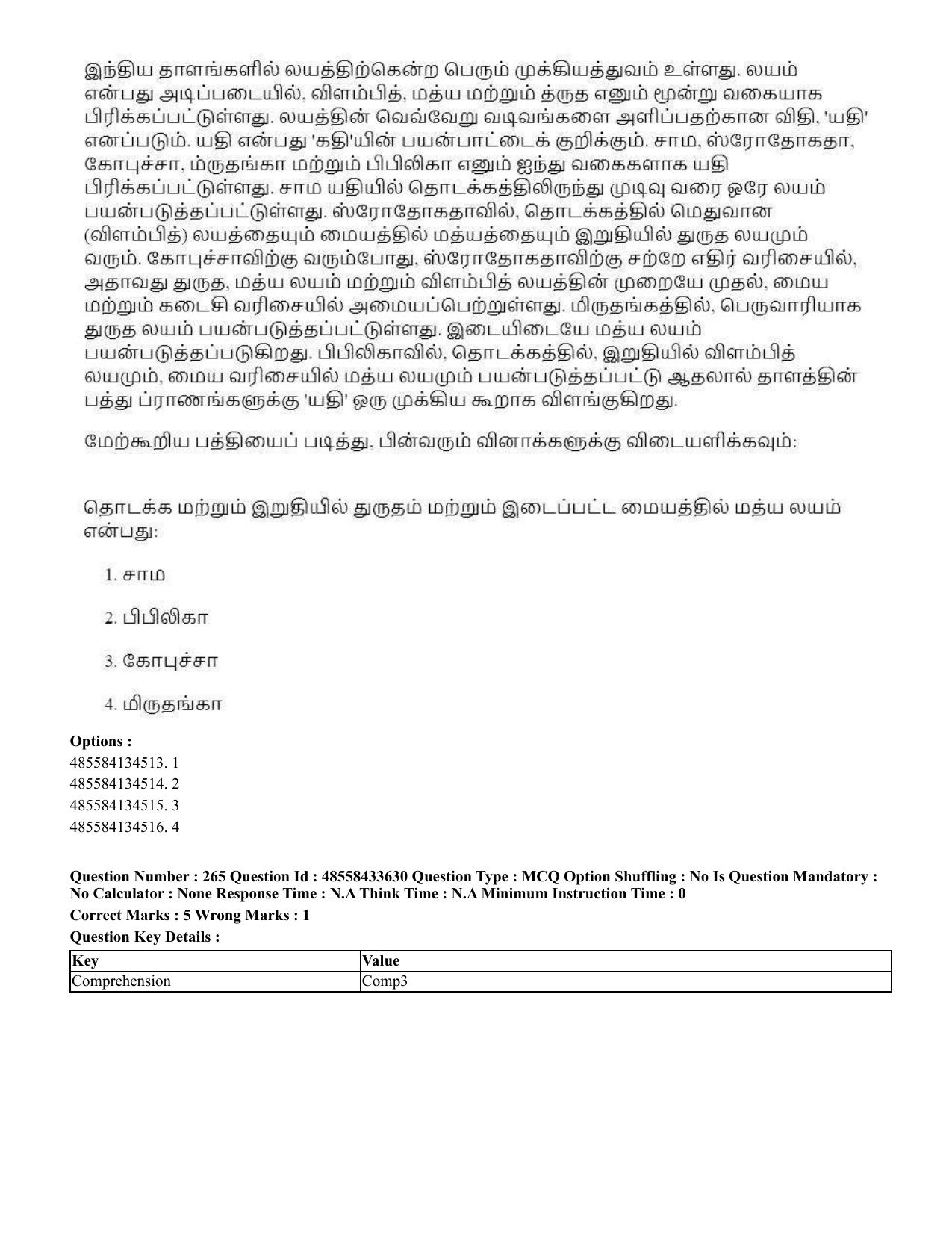 CUET 2023 English Tamil Shift 1 Question Papers - 18 June 2023 - Page 244
