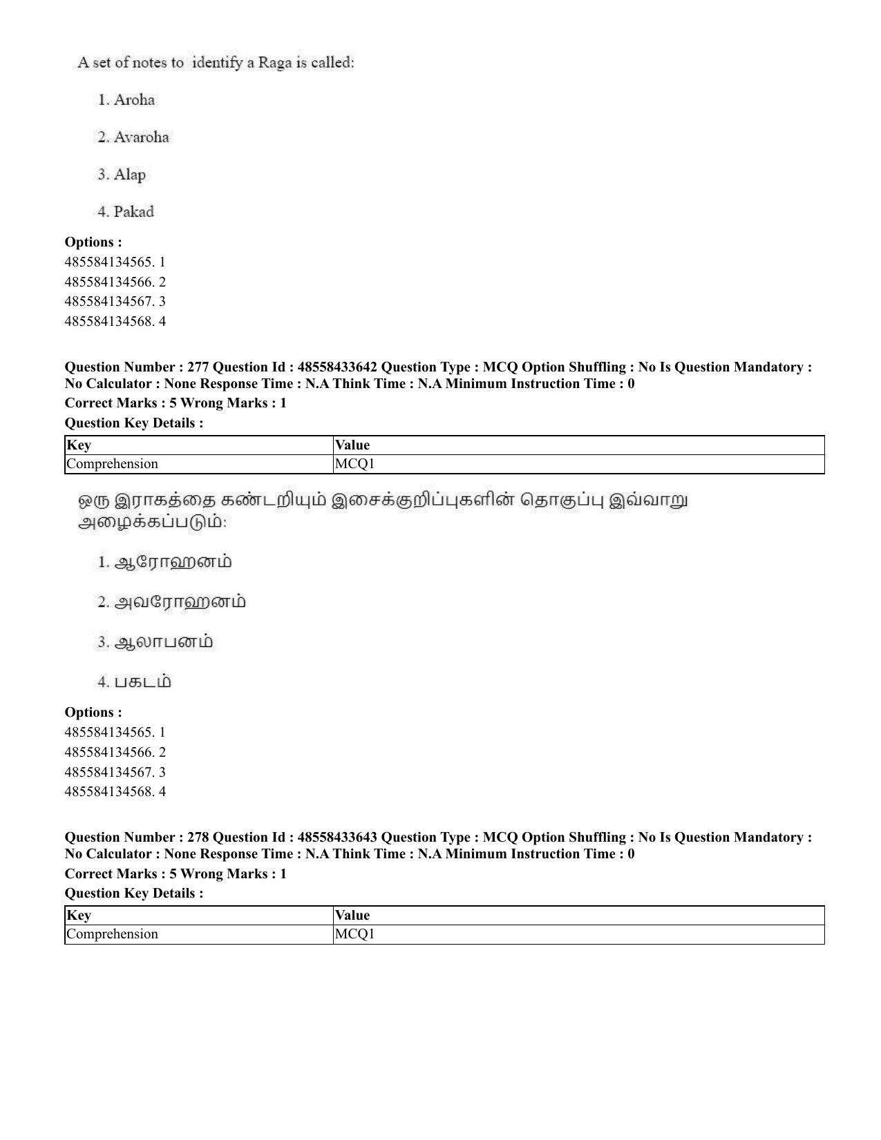 CUET 2023 English Tamil Shift 1 Question Papers - 18 June 2023 - Page 264