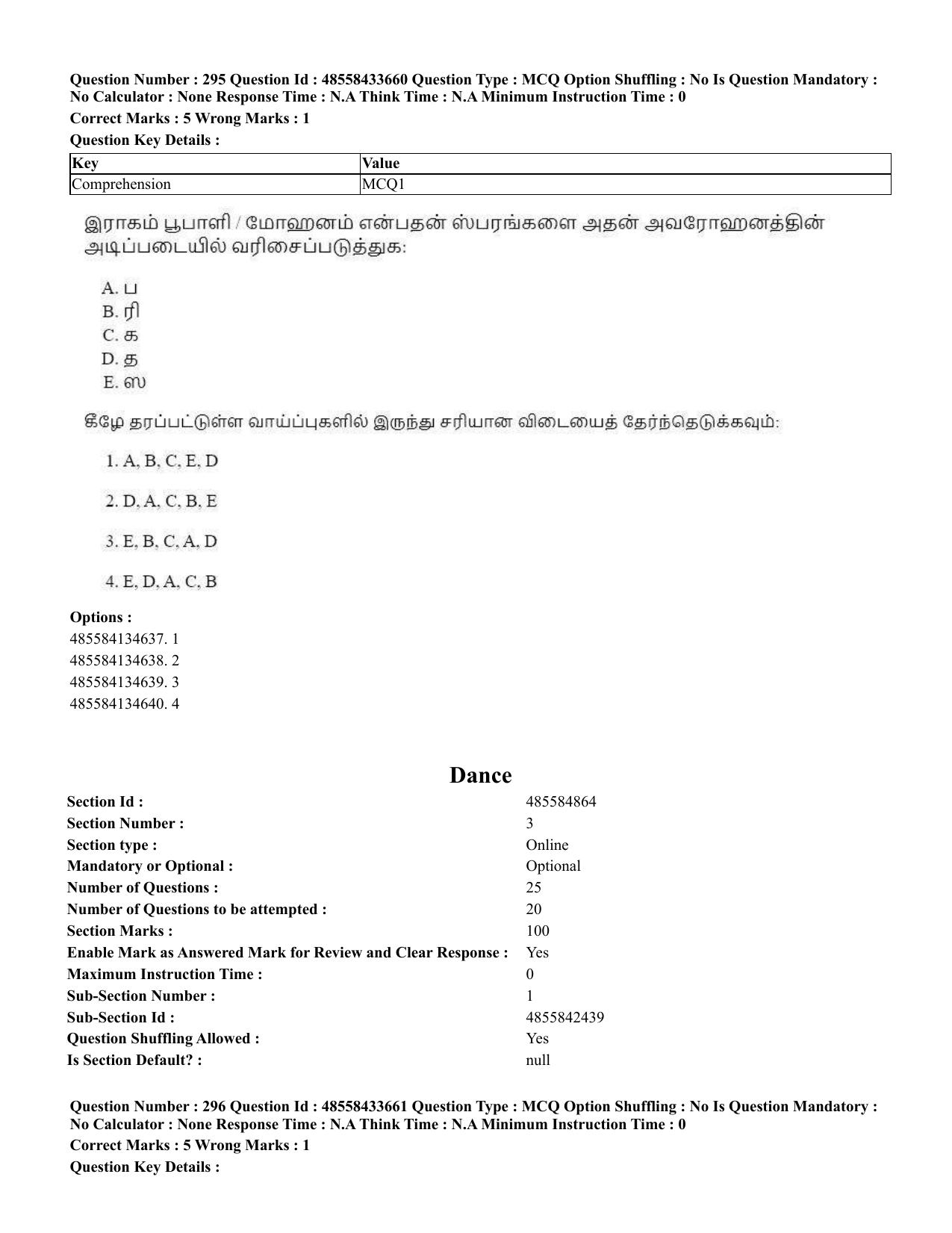 CUET 2023 English Tamil Shift 1 Question Papers - 18 June 2023 - Page 284