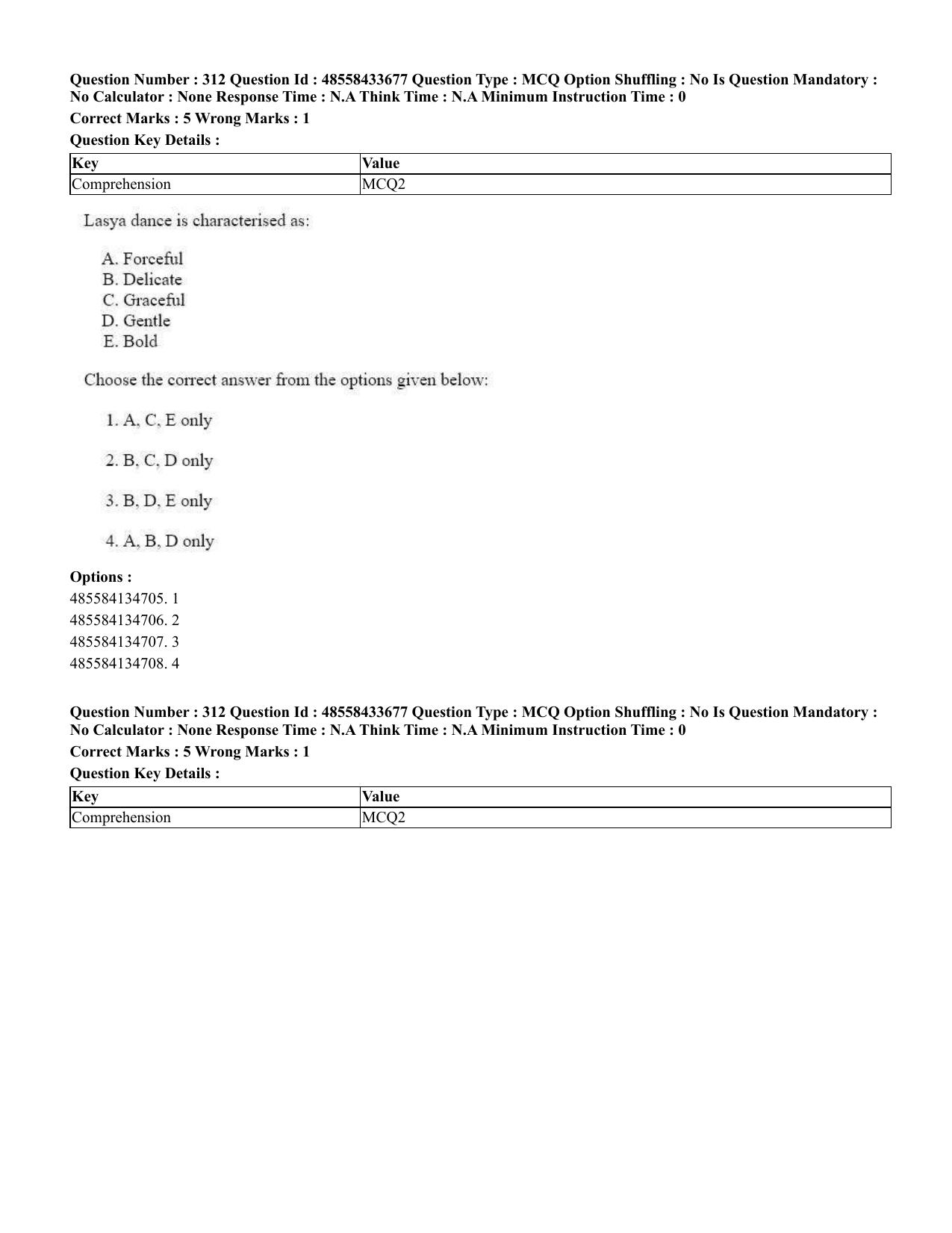 CUET 2023 English Tamil Shift 1 Question Papers - 18 June 2023 - Page 301