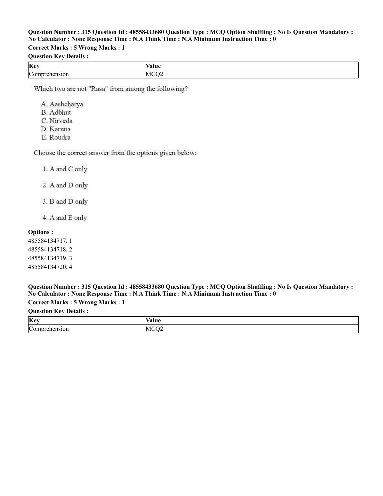 CUET 2023 English Tamil Shift 1 Question Papers - 18 June 2023 - Page 305