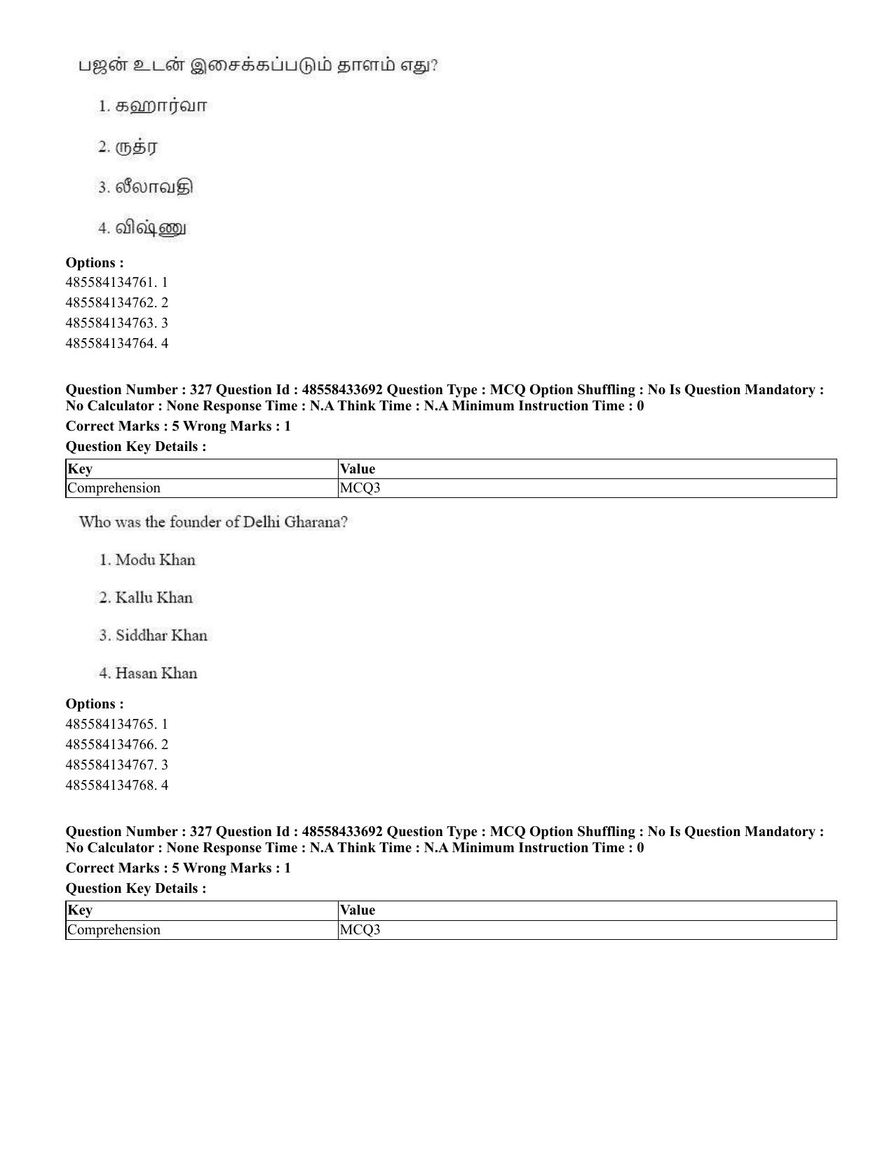 CUET 2023 English Tamil Shift 1 Question Papers - 18 June 2023 - Page 319
