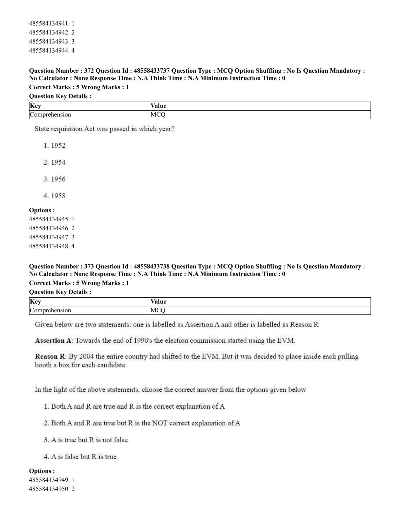 CUET 2023 English Tamil Shift 1 Question Papers - 18 June 2023 - Page 369