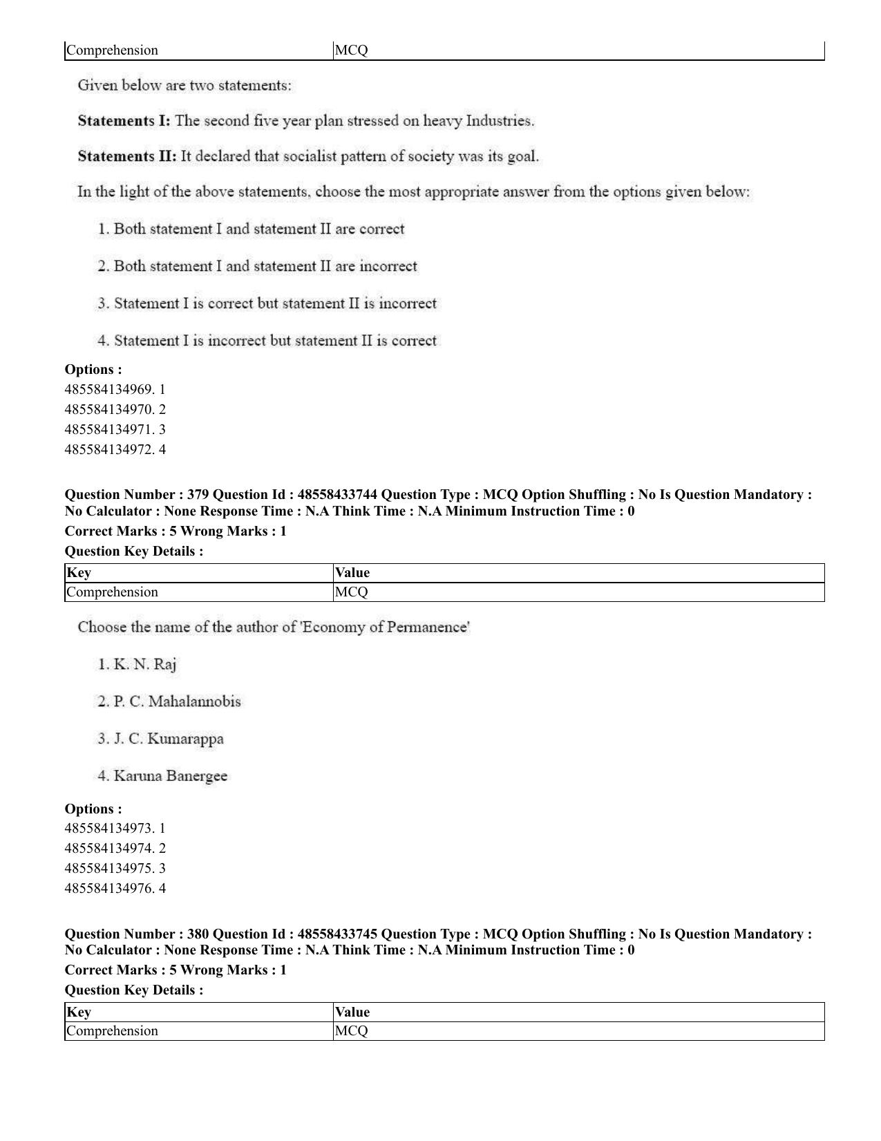 CUET 2023 English Tamil Shift 1 Question Papers - 18 June 2023 - Page 372