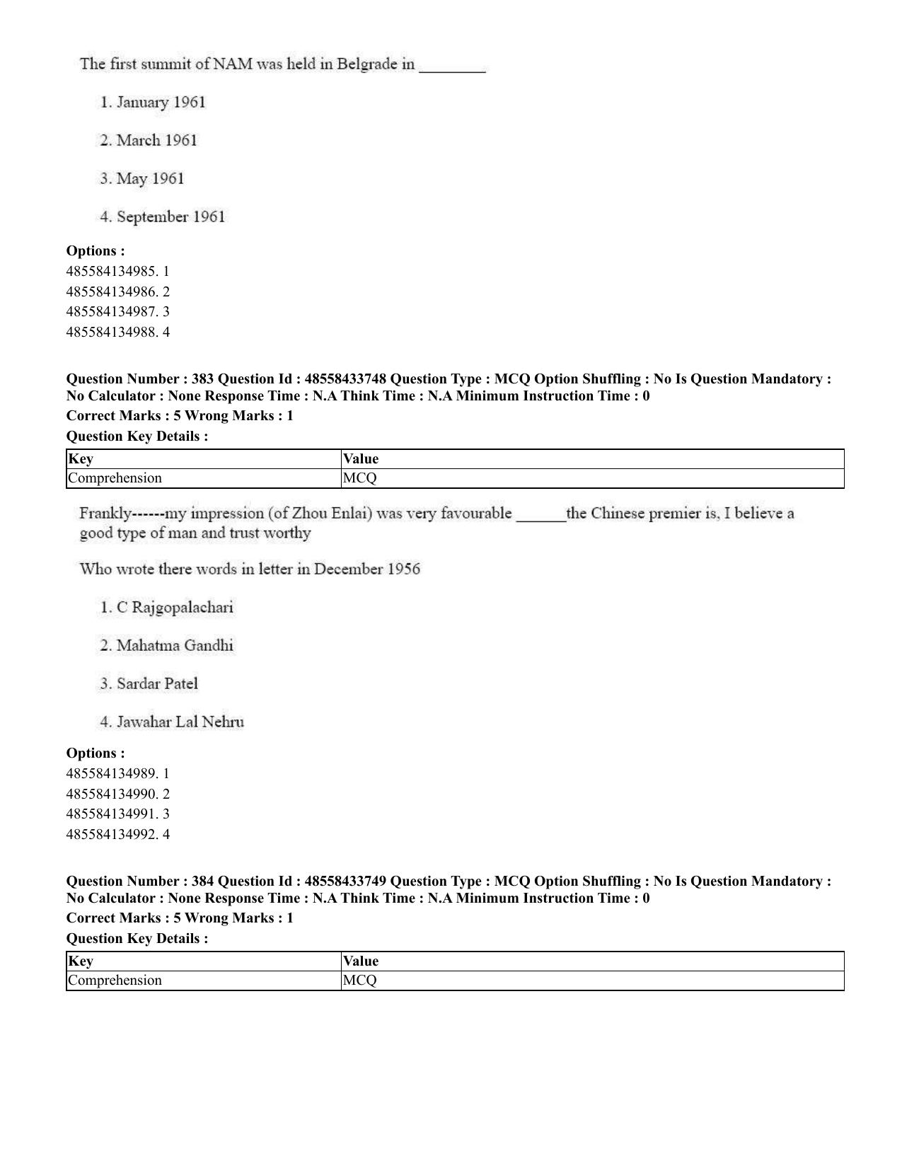 CUET 2023 English Tamil Shift 1 Question Papers - 18 June 2023 - Page 374