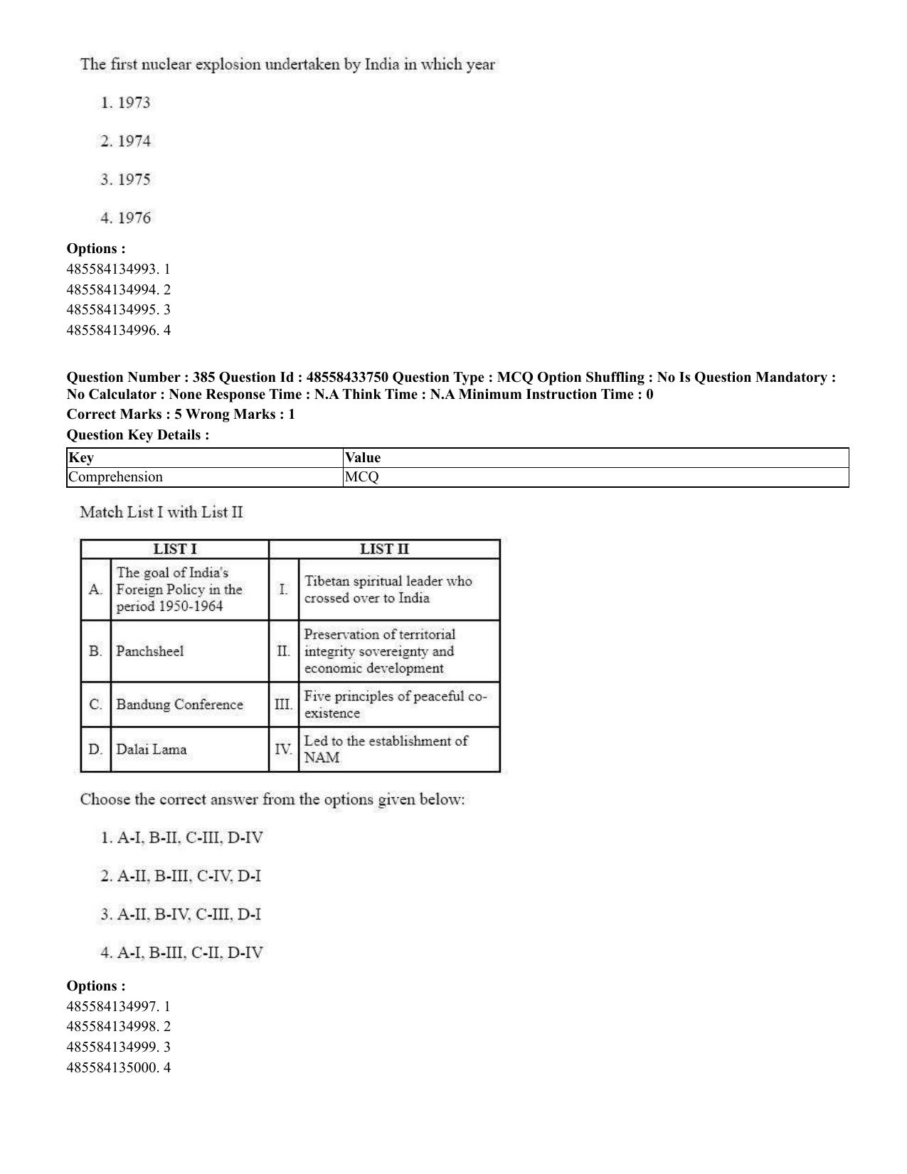 CUET 2023 English Tamil Shift 1 Question Papers - 18 June 2023 - Page 375