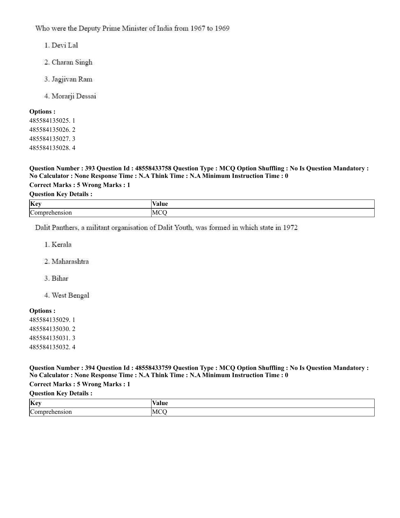 CUET 2023 English Tamil Shift 1 Question Papers - 18 June 2023 - Page 379