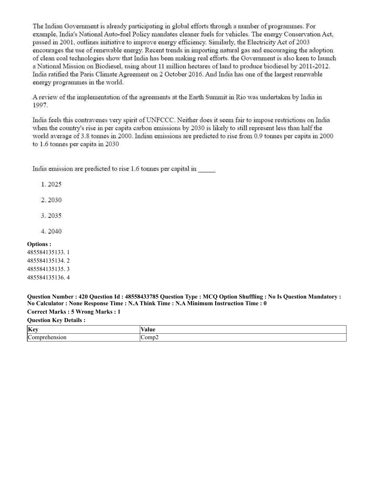 CUET 2023 English Tamil Shift 1 Question Papers - 18 June 2023 - Page 395