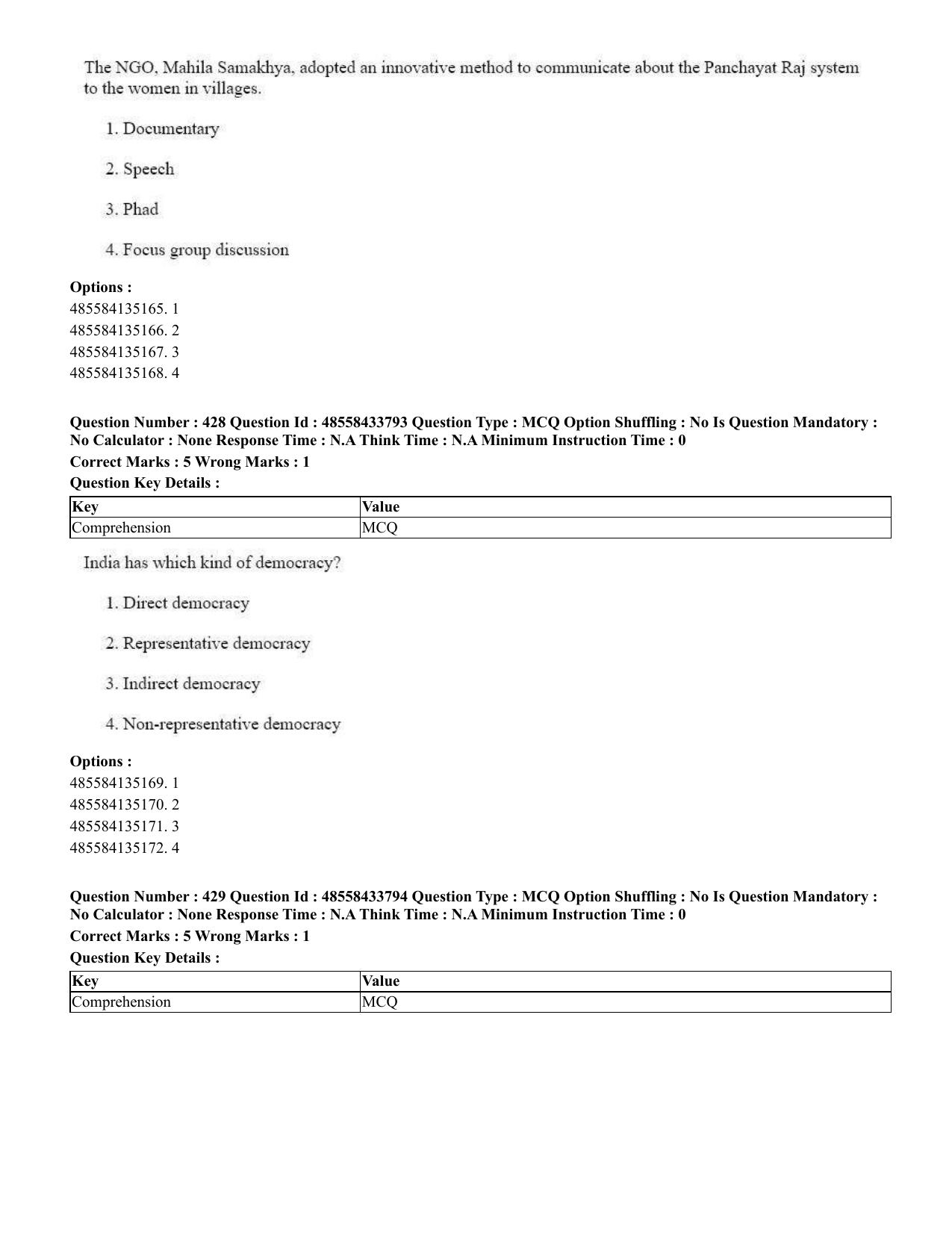 CUET 2023 English Tamil Shift 1 Question Papers - 18 June 2023 - Page 400
