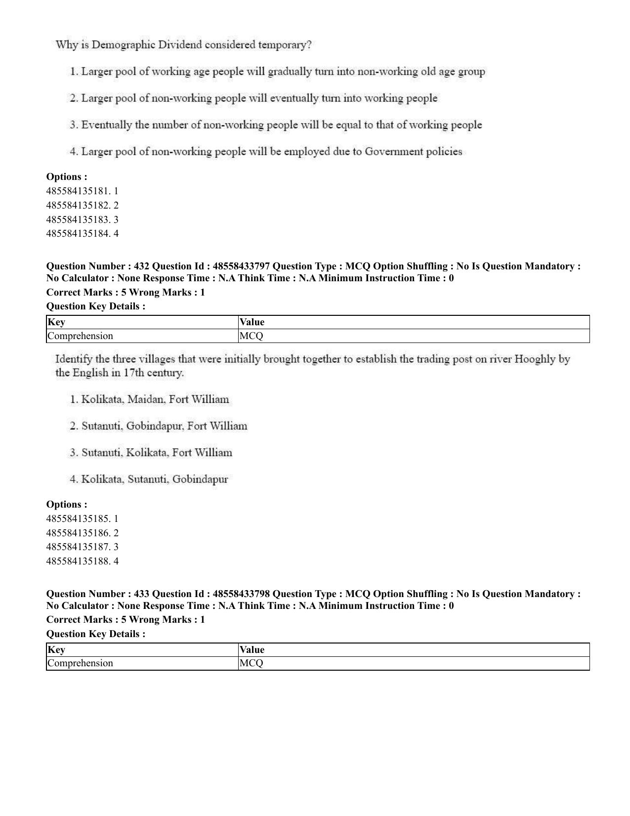 CUET 2023 English Tamil Shift 1 Question Papers - 18 June 2023 - Page 402