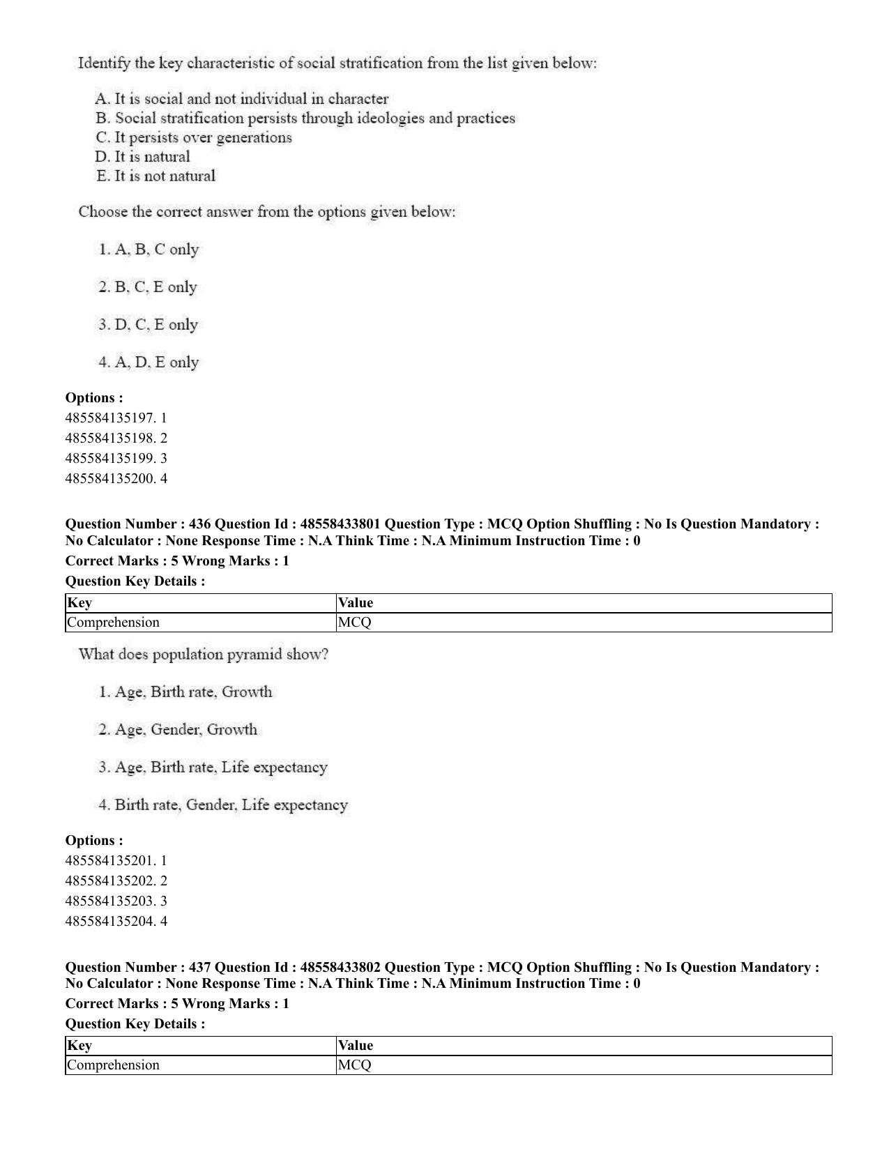 CUET 2023 English Tamil Shift 1 Question Papers - 18 June 2023 - Page 404