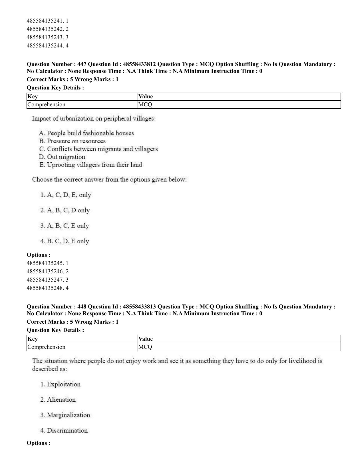 CUET 2023 English Tamil Shift 1 Question Papers - 18 June 2023 - Page 410