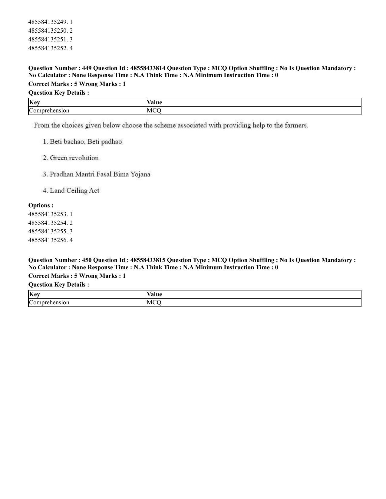 CUET 2023 English Tamil Shift 1 Question Papers - 18 June 2023 - Page 411
