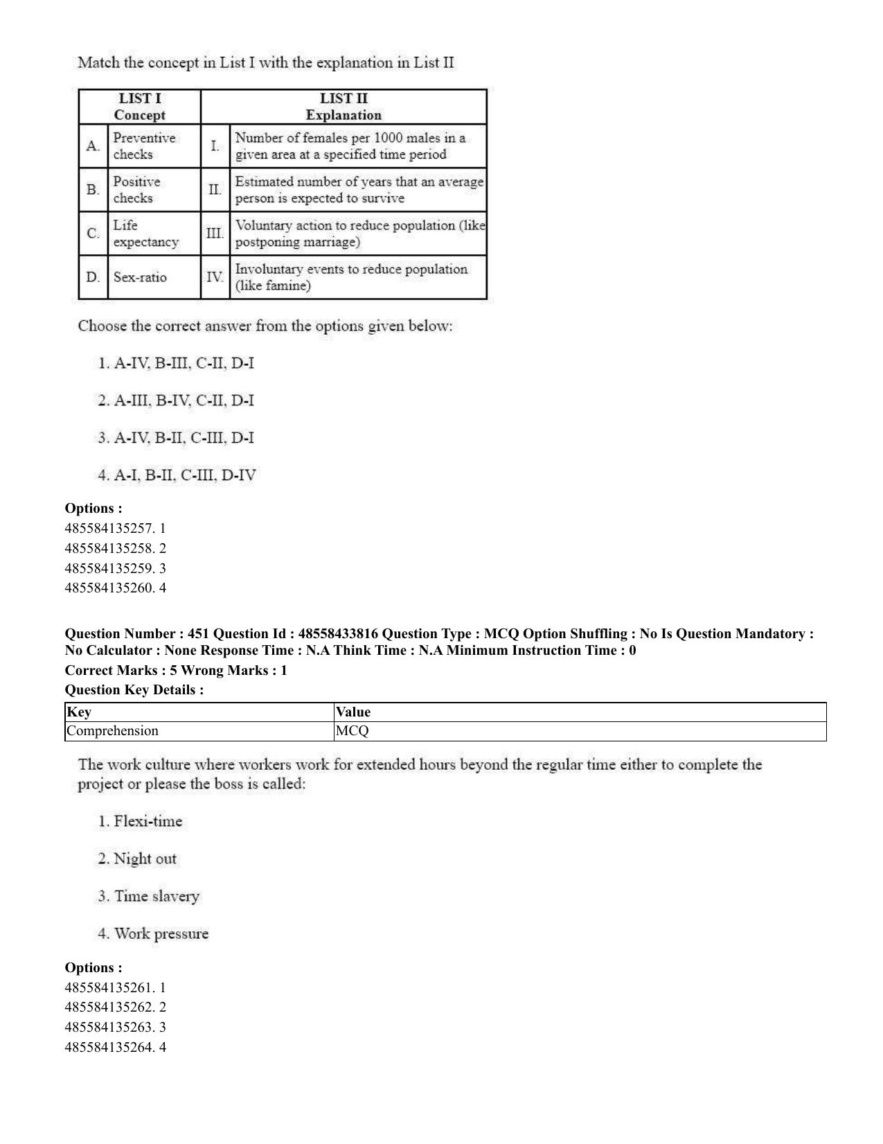 CUET 2023 English Tamil Shift 1 Question Papers - 18 June 2023 - Page 412