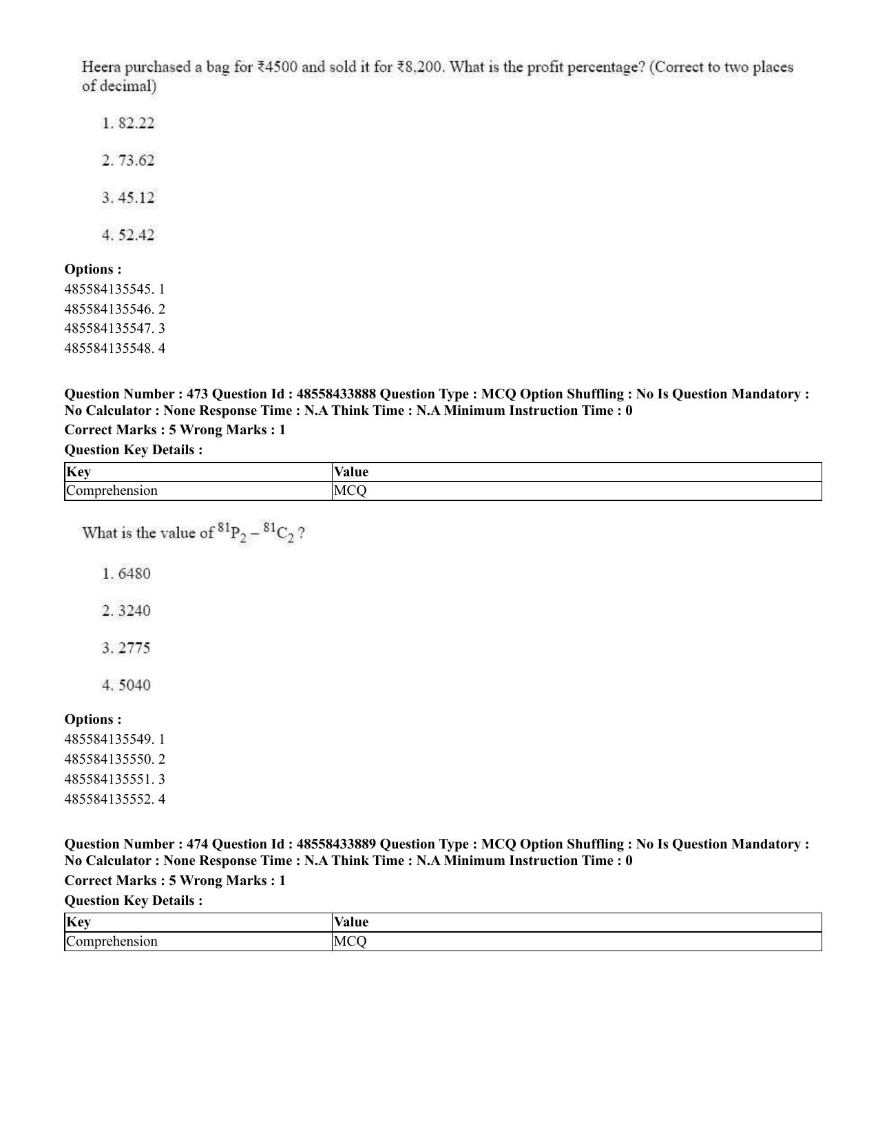 CUET 2023 English Tamil Shift 1 Question Papers - 18 June 2023 - Page 427