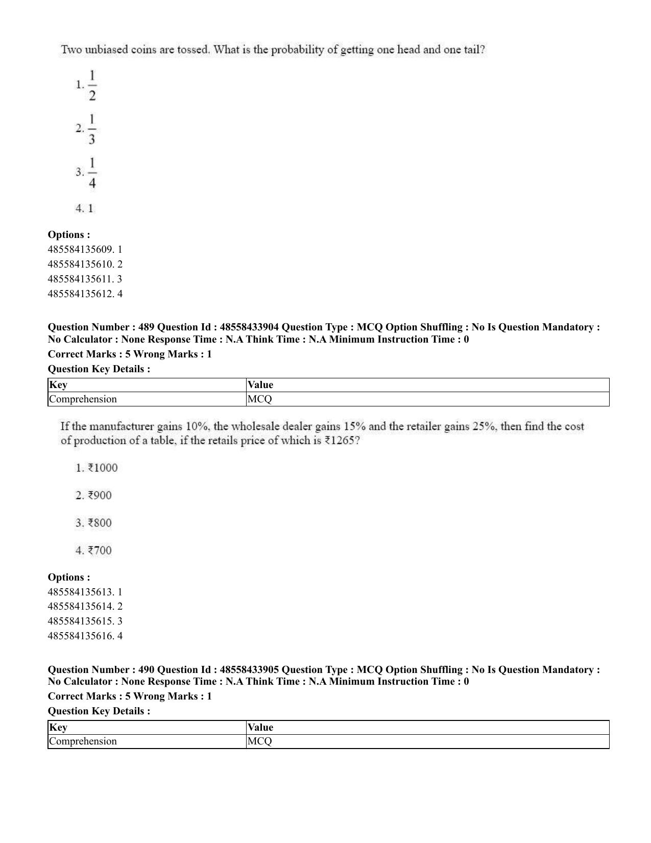 CUET 2023 English Tamil Shift 1 Question Papers - 18 June 2023 - Page 435
