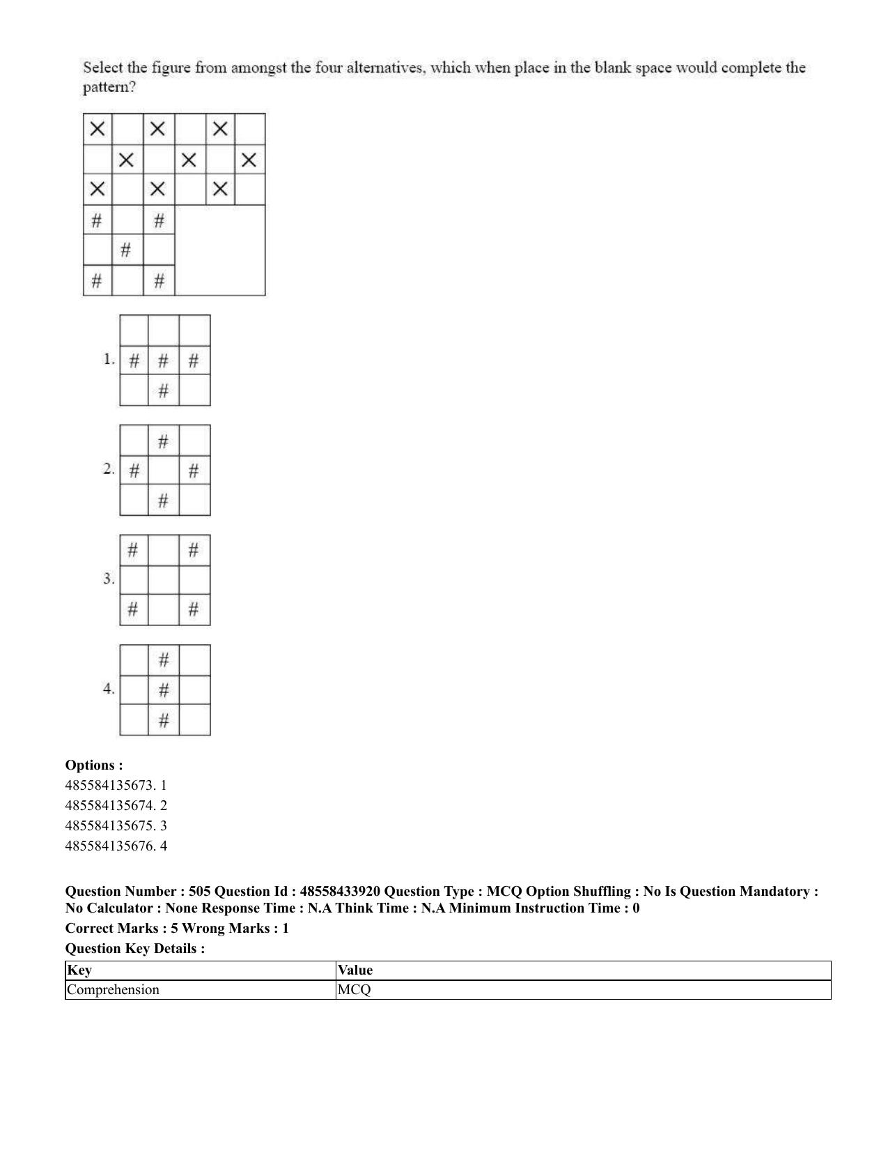 CUET 2023 English Tamil Shift 1 Question Papers - 18 June 2023 - Page 444