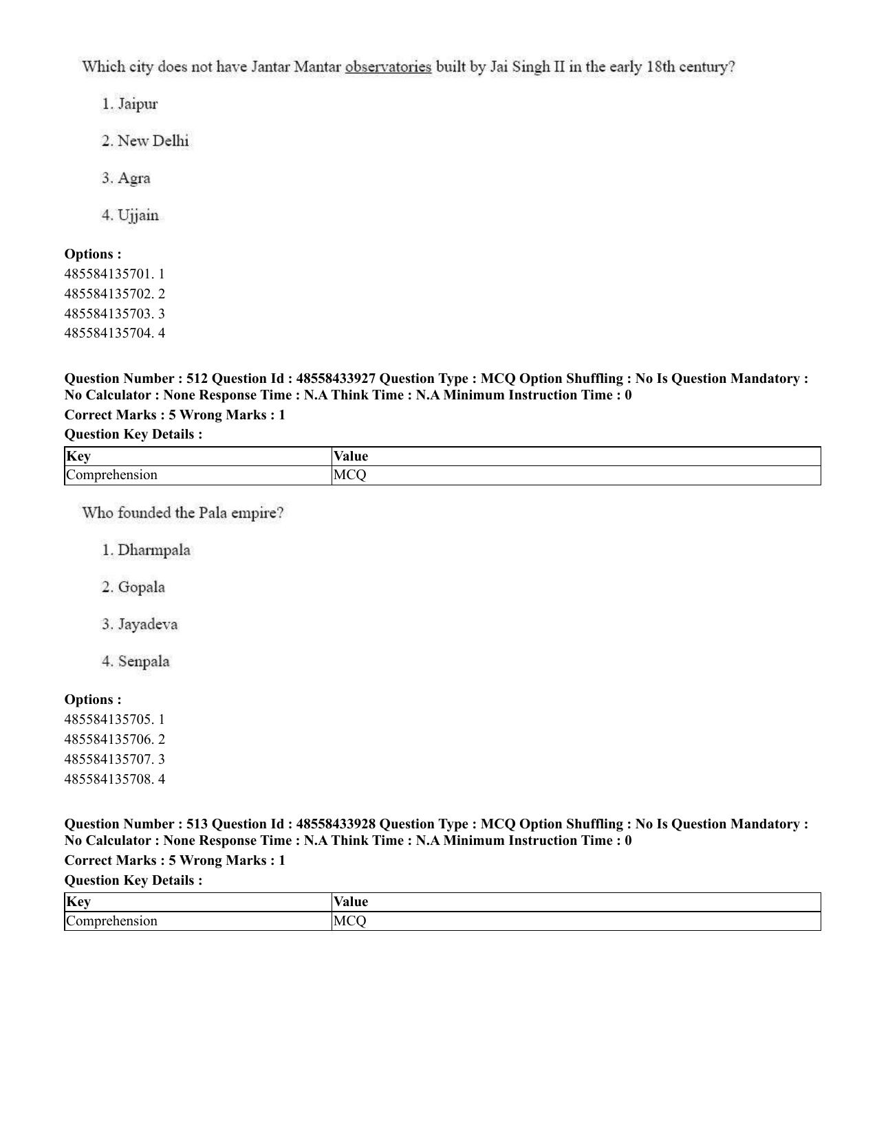 CUET 2023 English Tamil Shift 1 Question Papers - 18 June 2023 - Page 449
