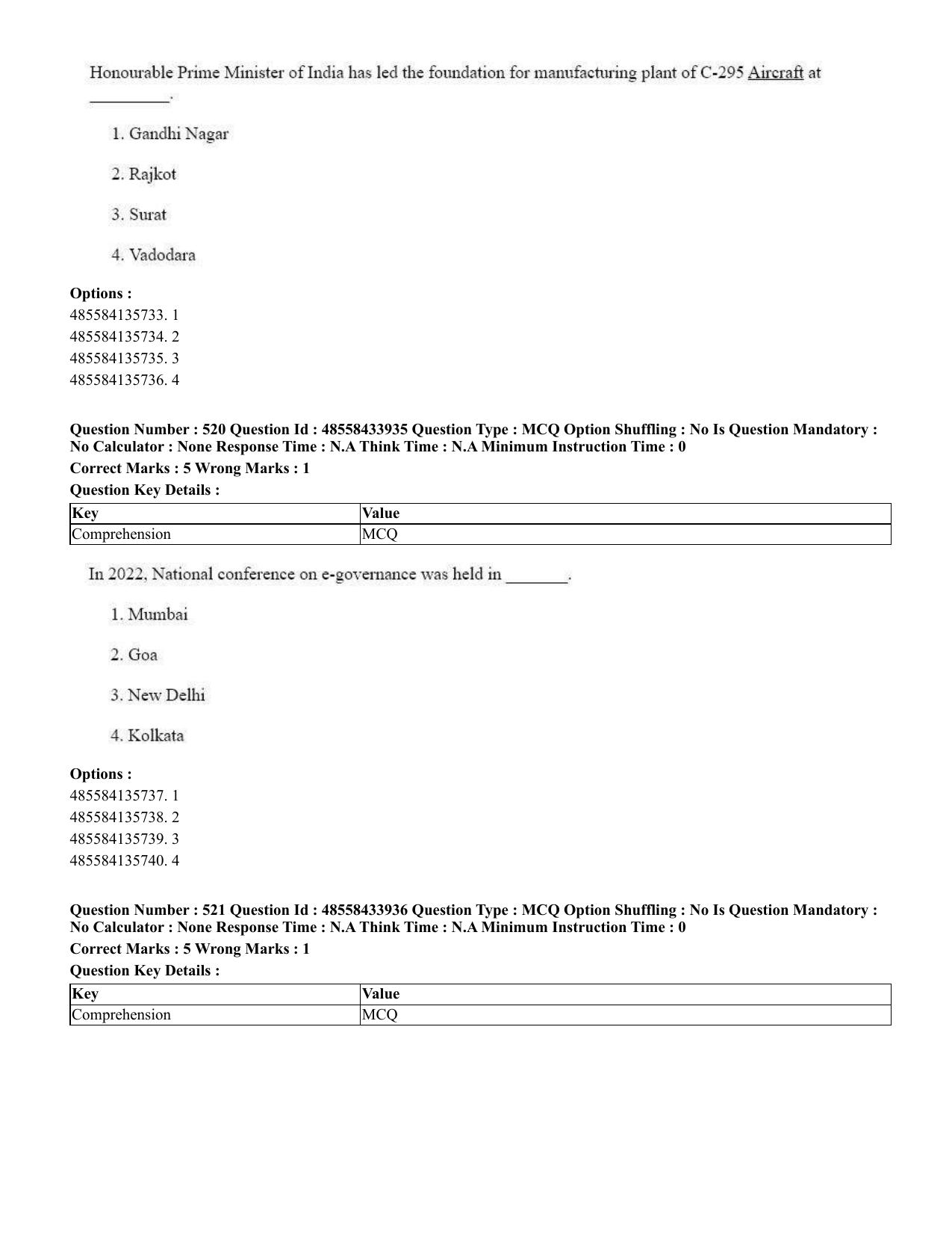 CUET 2023 English Tamil Shift 1 Question Papers - 18 June 2023 - Page 453