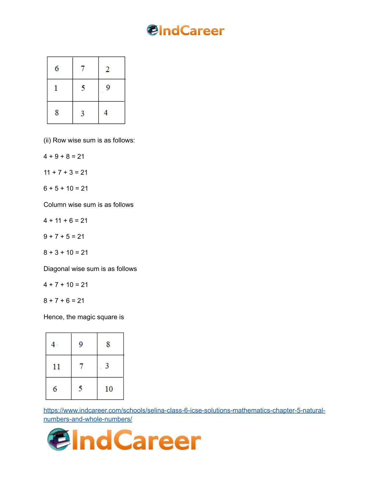 Selina Class 6 ICSE Solutions Mathematics : Chapter 5- Natural Numbers And Whole Numbers - Page 27