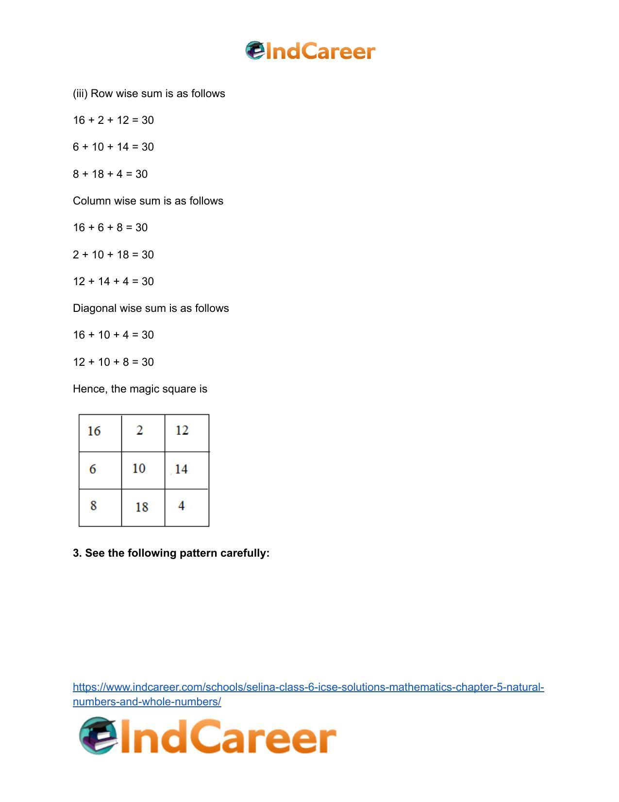 Selina Class 6 ICSE Solutions Mathematics : Chapter 5- Natural Numbers And Whole Numbers - Page 28