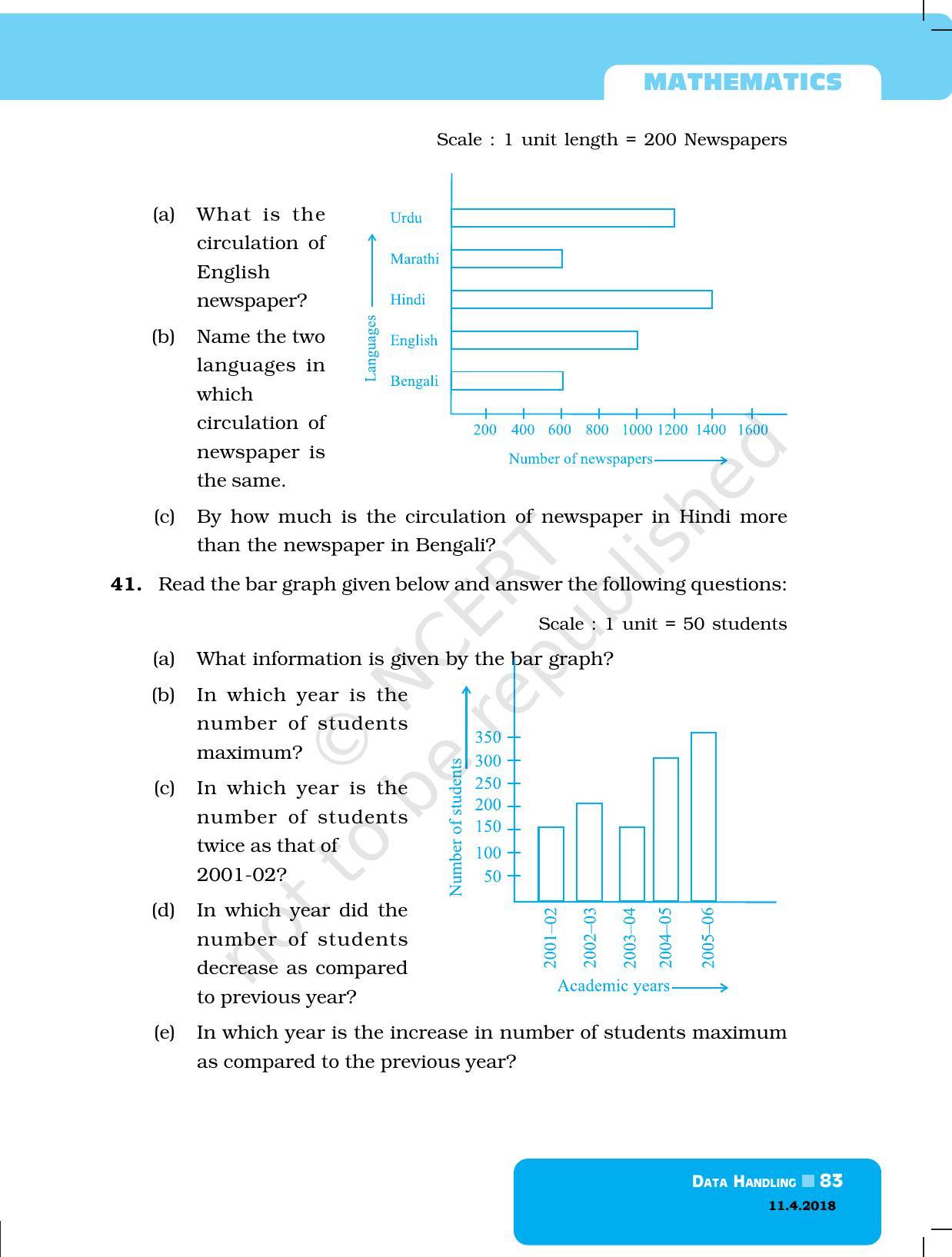 NCERT Exemplar Book for Class 6 Maths: Chapter 5-Data Handling - Page 15
