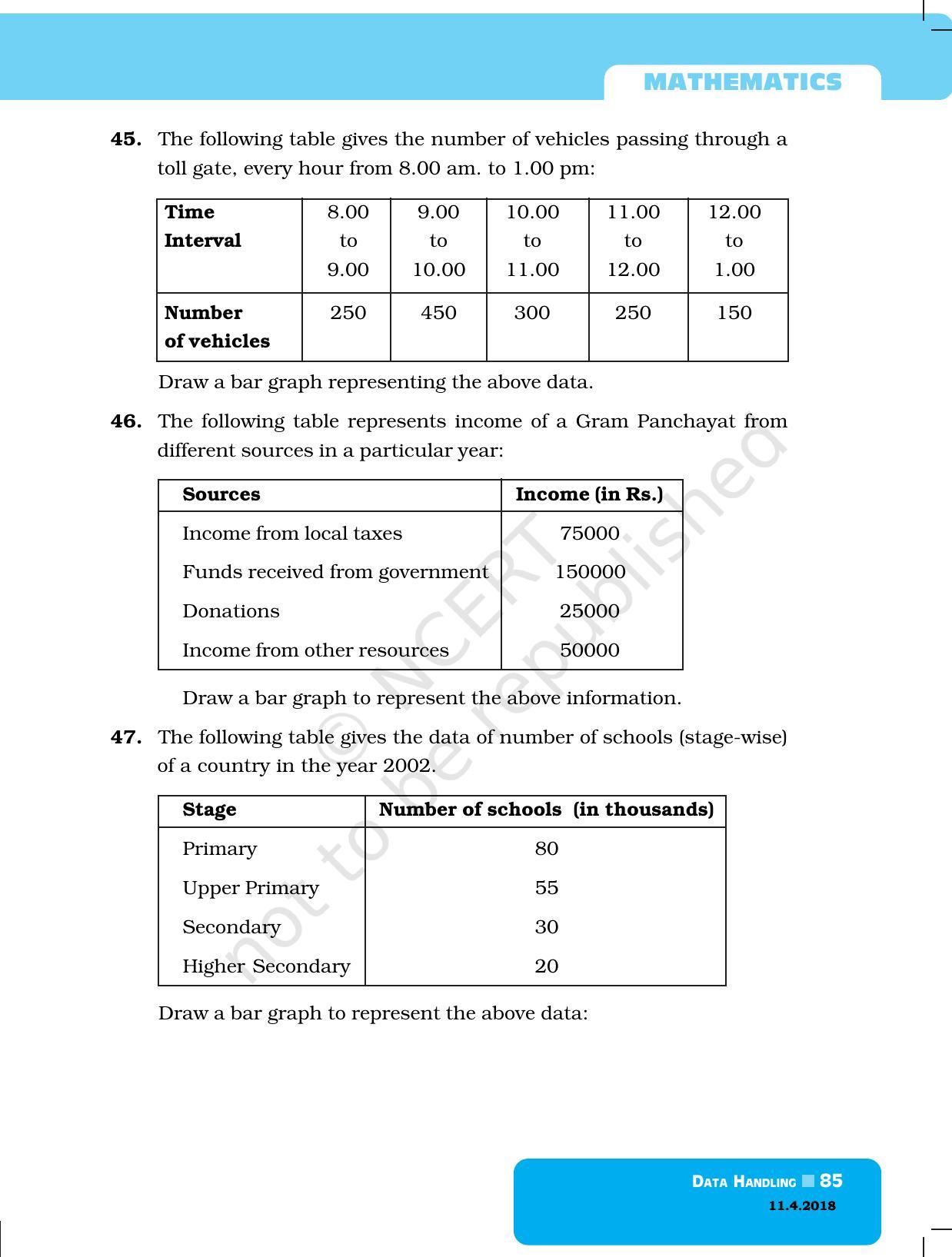 NCERT Exemplar Book for Class 6 Maths: Chapter 5-Data Handling - Page 17