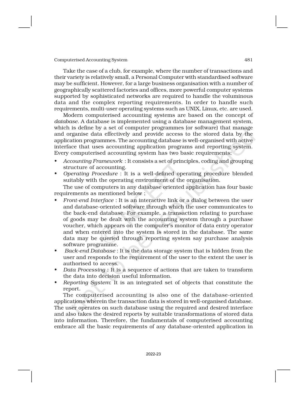 NCERT Book for Class 11 Accountancy (Part-II) Chapter 13 Computerized Accounting System - Page 2