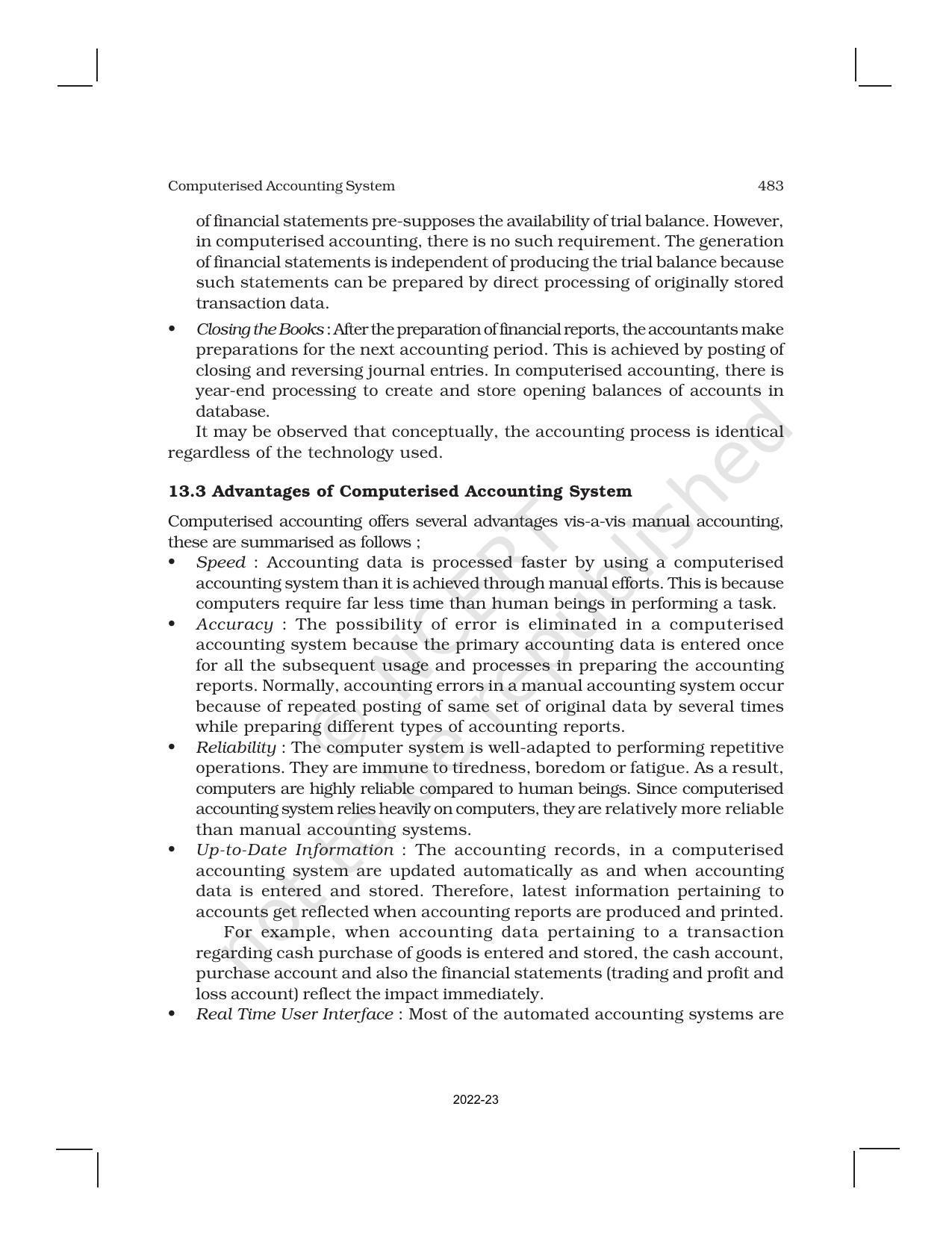 NCERT Book for Class 11 Accountancy (Part-II) Chapter 13 Computerized Accounting System - Page 4