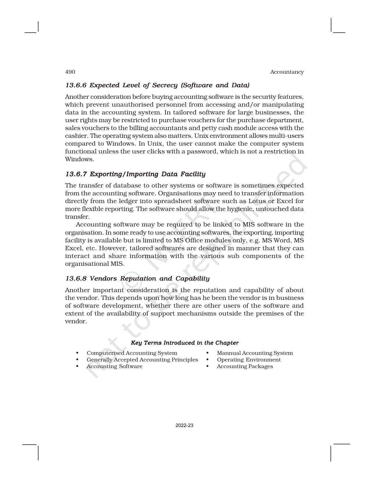 NCERT Book for Class 11 Accountancy (Part-II) Chapter 13 Computerized Accounting System - Page 11