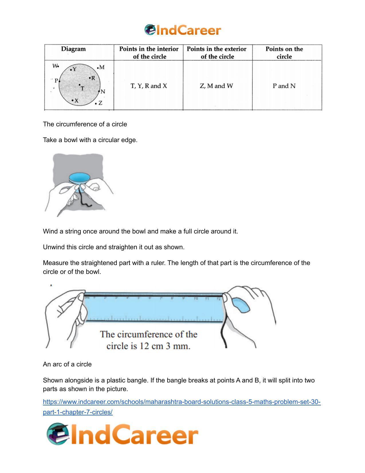 Maharashtra Board Solutions Class 5-Maths (Problem Set 30) - Part 1: Chapter 7- Circles - Page 3