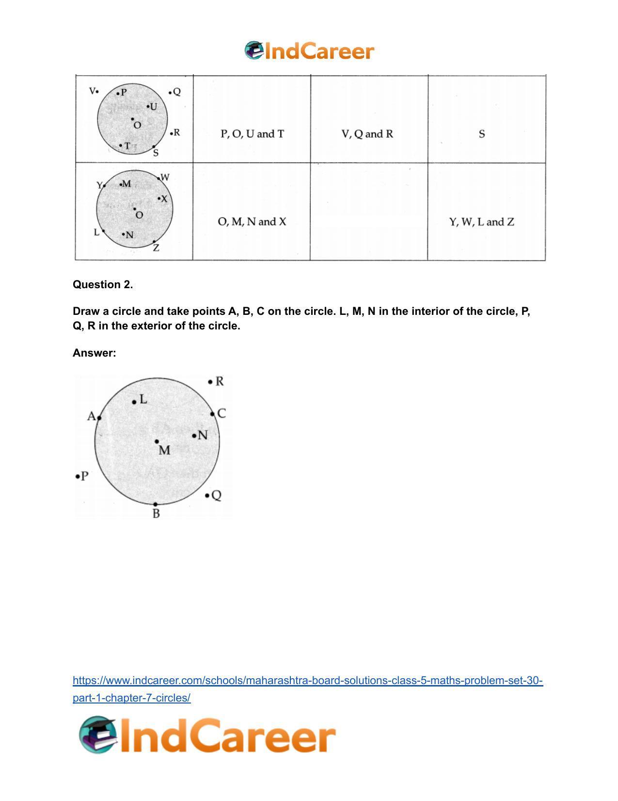 Maharashtra Board Solutions Class 5-Maths (Problem Set 30) - Part 1: Chapter 7- Circles - Page 5