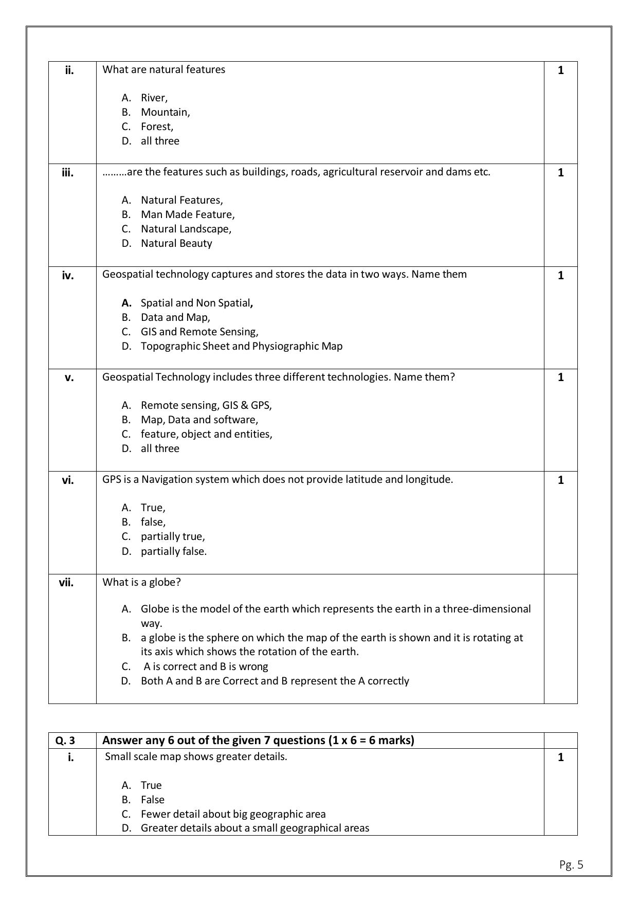 CBSE Class 11: Geospatial Technology 2025 Sample Paper - Page 5