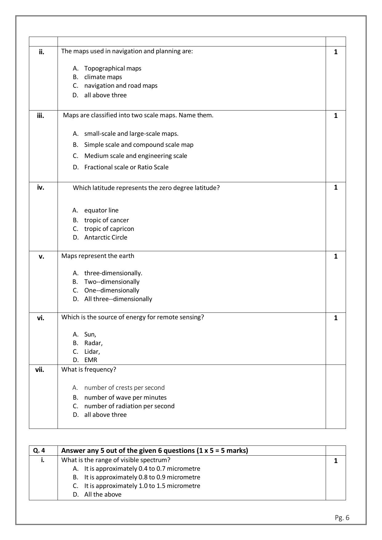 CBSE Class 11: Geospatial Technology 2025 Sample Paper - Page 6