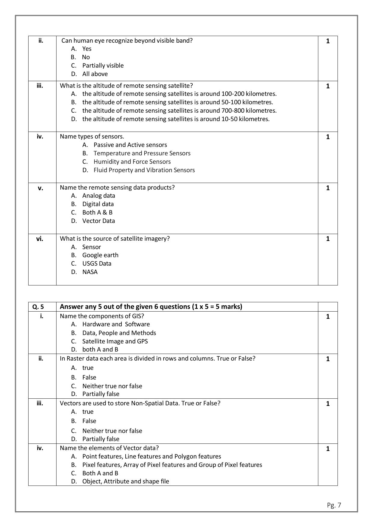 CBSE Class 11: Geospatial Technology 2025 Sample Paper - Page 7