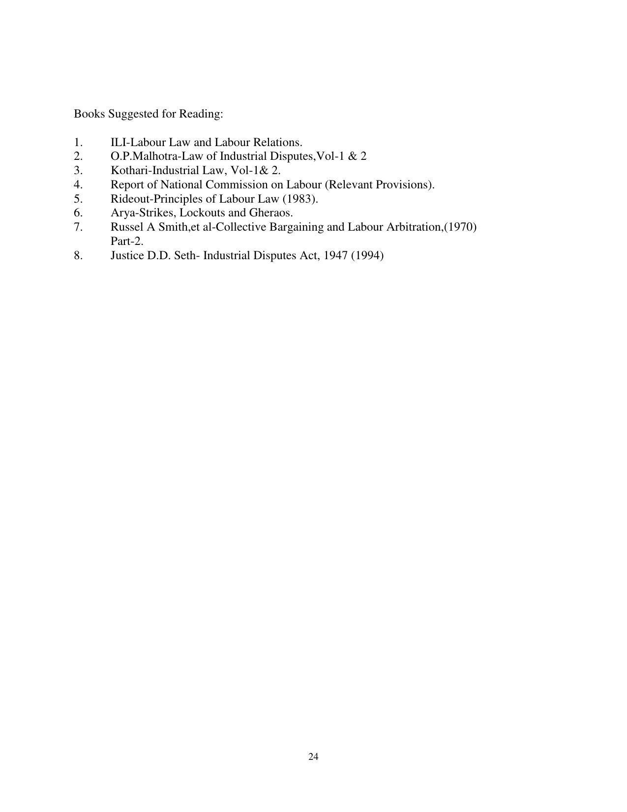 RTMNU Post Graduate Teaching Department of Law of MASTER OF LAWS (CBCS) (LL.M. PROGRAM) Syllabus. - Page 24