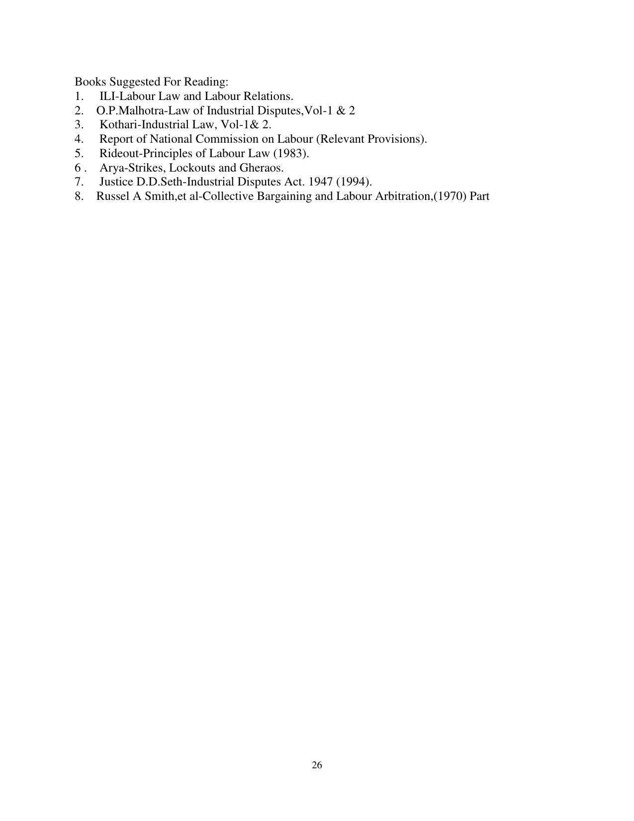 RTMNU Post Graduate Teaching Department of Law of MASTER OF LAWS (CBCS) (LL.M. PROGRAM) Syllabus. - Page 26