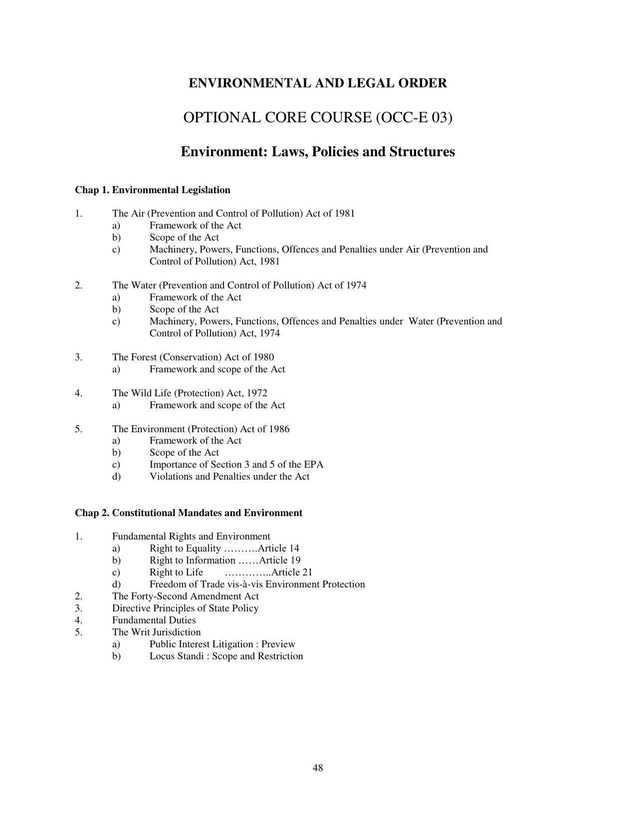 RTMNU Post Graduate Teaching Department of Law of MASTER OF LAWS (CBCS) (LL.M. PROGRAM) Syllabus. - Page 48