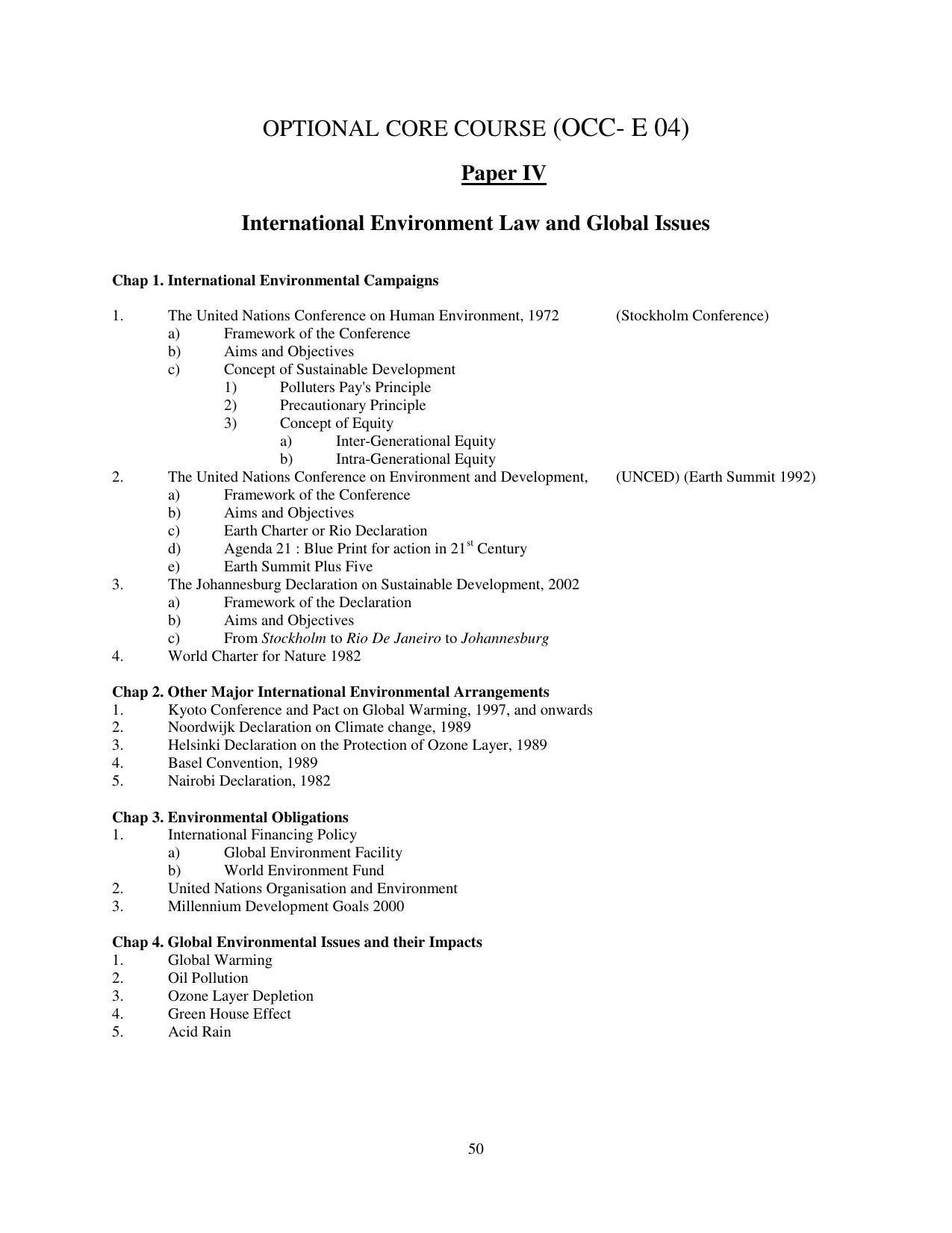 RTMNU Post Graduate Teaching Department of Law of MASTER OF LAWS (CBCS) (LL.M. PROGRAM) Syllabus. - Page 50