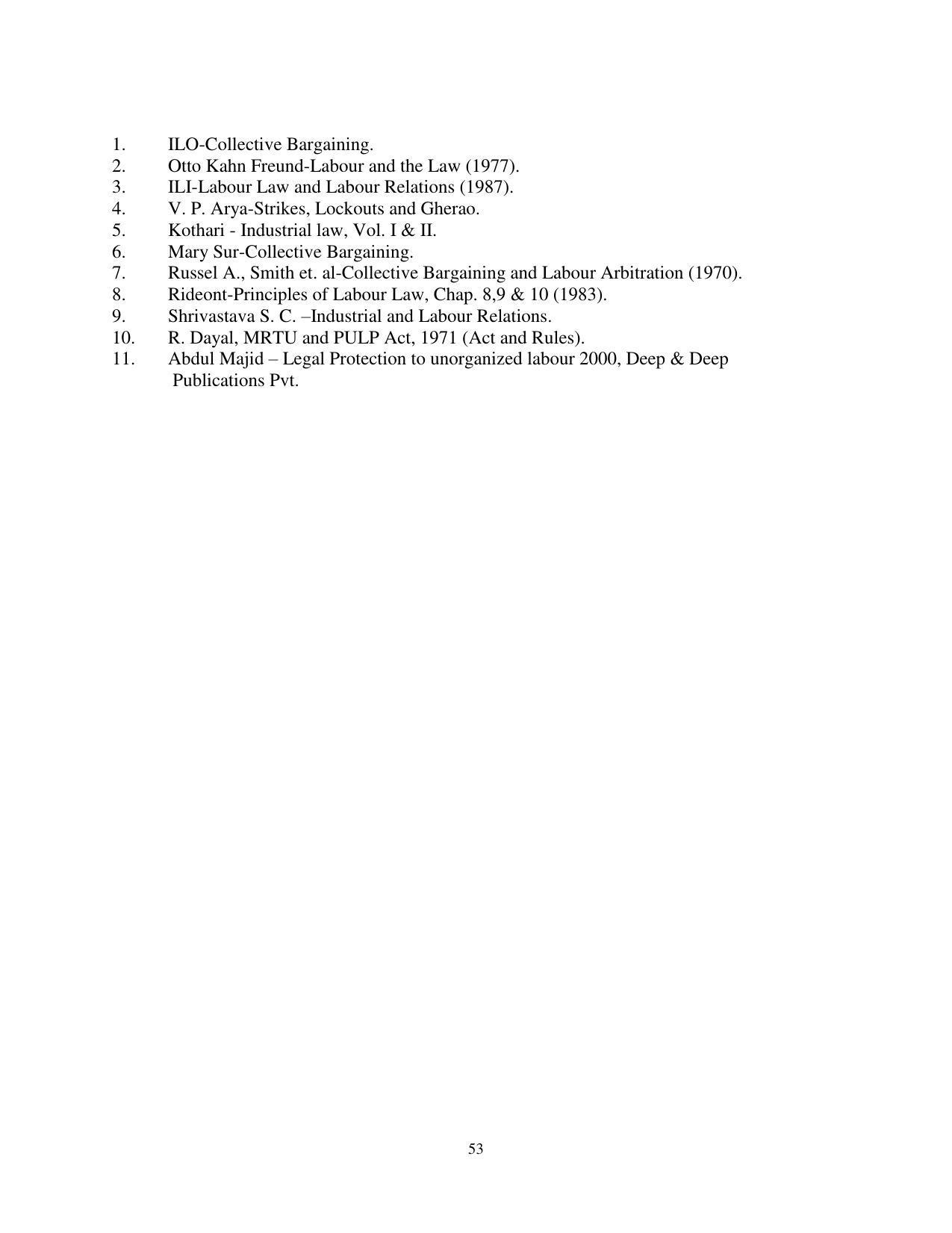 RTMNU Post Graduate Teaching Department of Law of MASTER OF LAWS (CBCS) (LL.M. PROGRAM) Syllabus. - Page 53