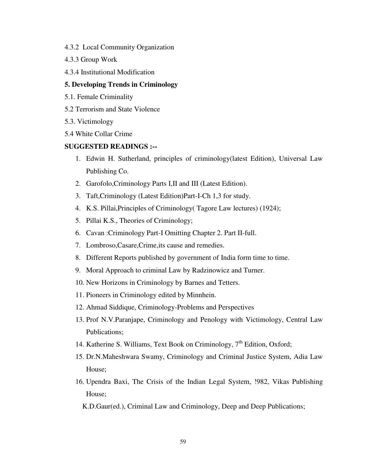 RTMNU Post Graduate Teaching Department of Law of MASTER OF LAWS (CBCS) (LL.M. PROGRAM) Syllabus. - Page 59