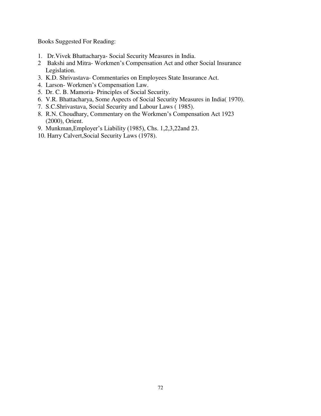 RTMNU Post Graduate Teaching Department of Law of MASTER OF LAWS (CBCS) (LL.M. PROGRAM) Syllabus. - Page 72