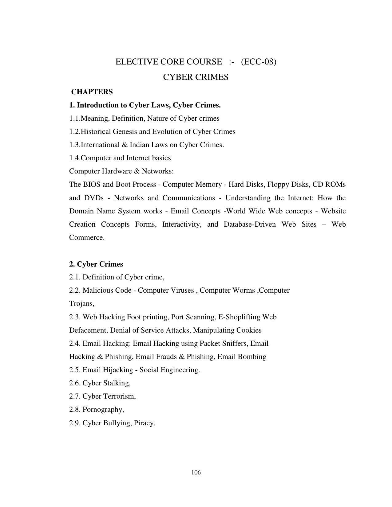 RTMNU Post Graduate Teaching Department of Law of MASTER OF LAWS (CBCS) (LL.M. PROGRAM) Syllabus. - Page 106