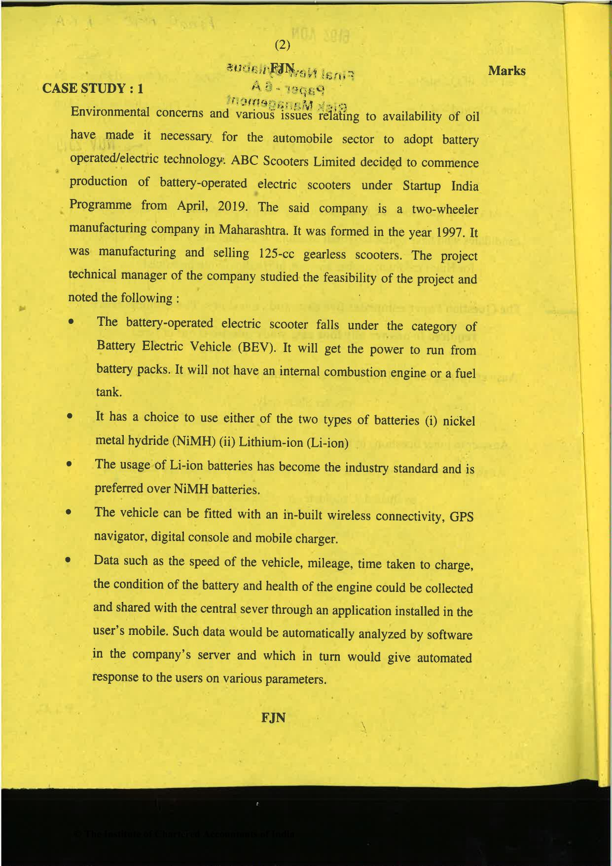 CA Final Nov 2019 Question Paper -Paper 6A – Risk Management - Page 2