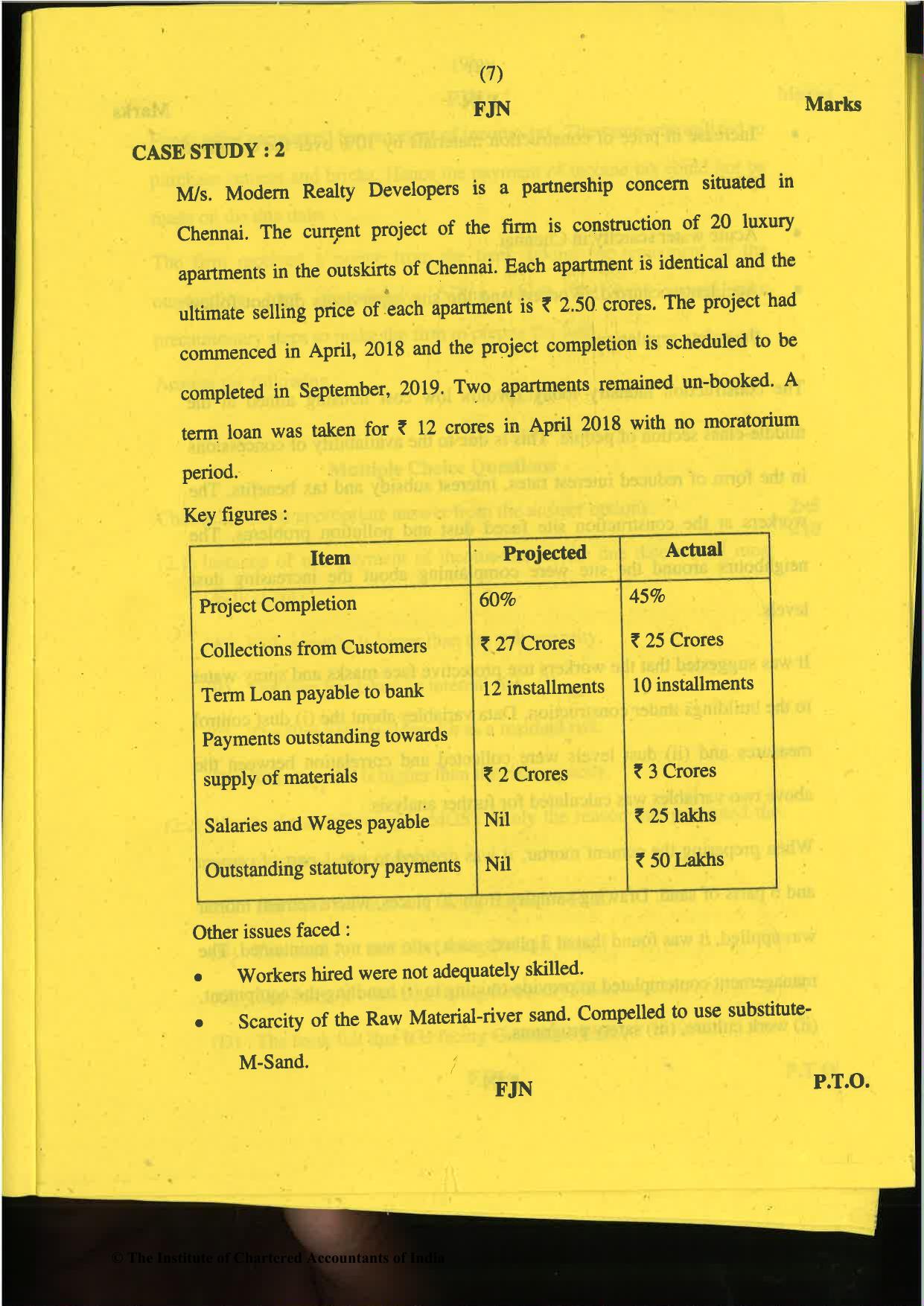 CA Final Nov 2019 Question Paper -Paper 6A – Risk Management - Page 7