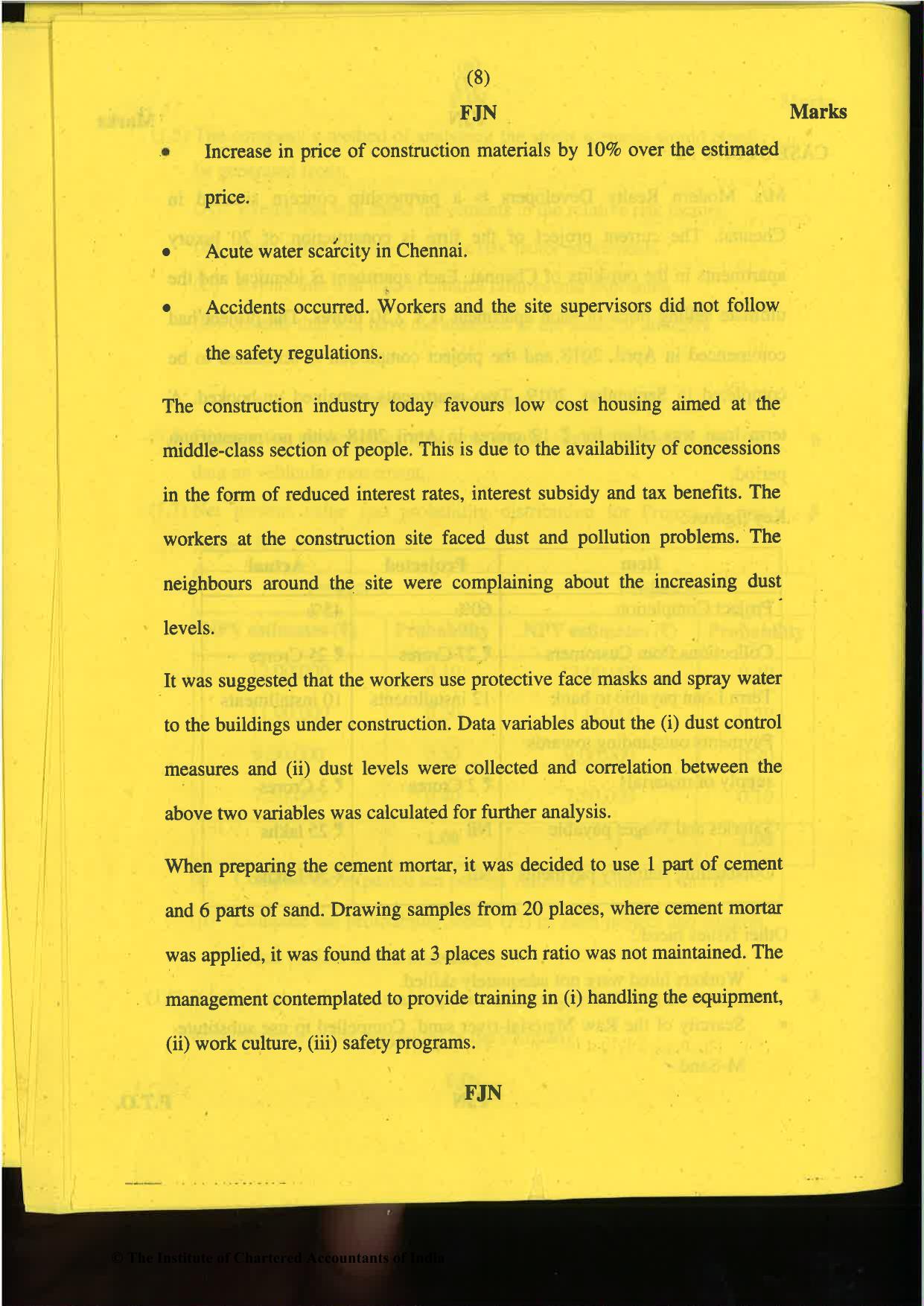 CA Final Nov 2019 Question Paper -Paper 6A – Risk Management - Page 8