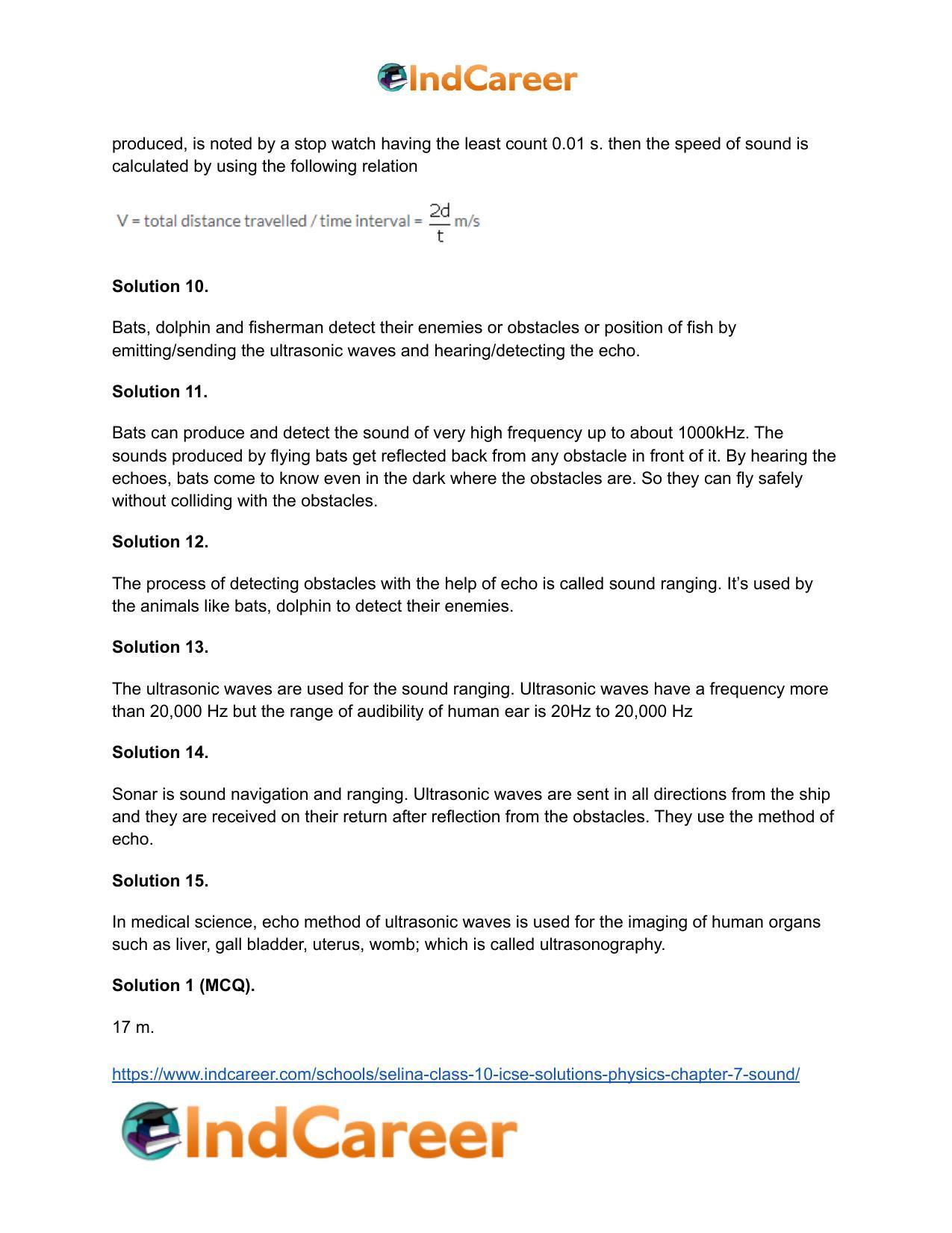 Selina Class 10 ICSE Solutions Physics : Chapter 7- Sound - Page 4